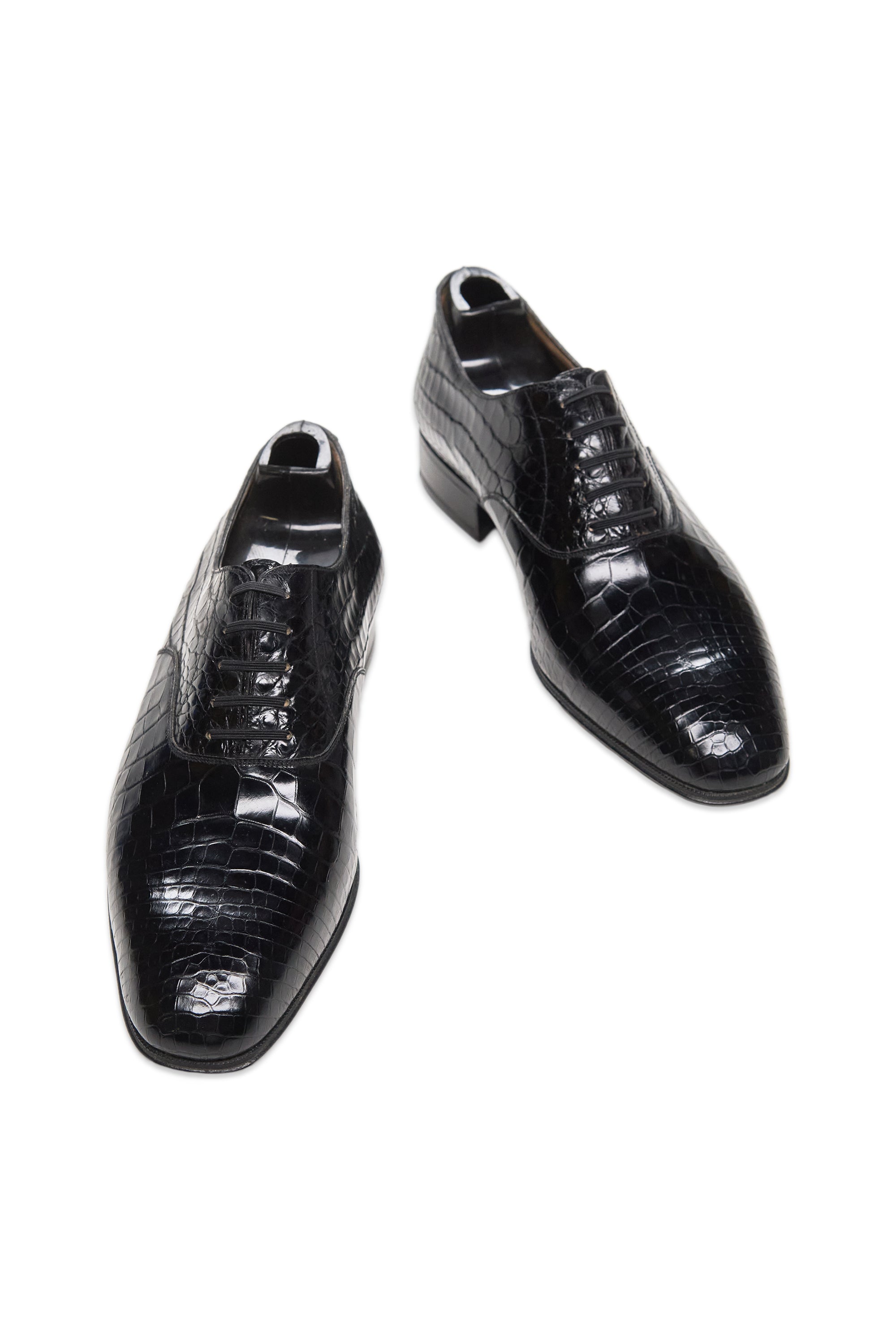 Zilli Black Leather Oxford Shoes