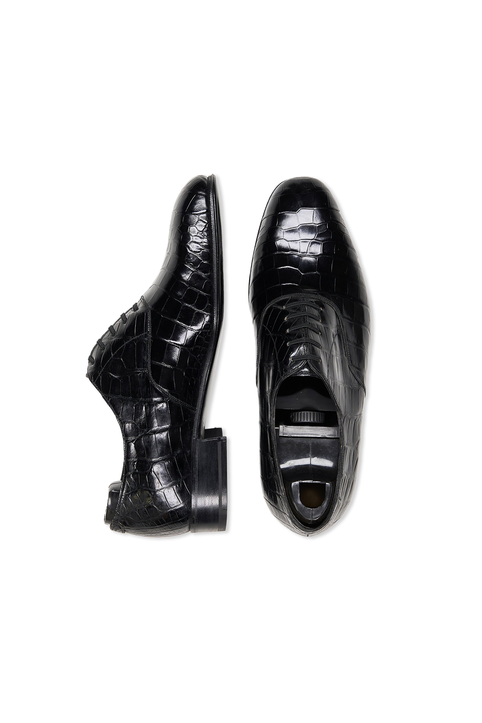 Zilli Black Leather Oxford Shoes