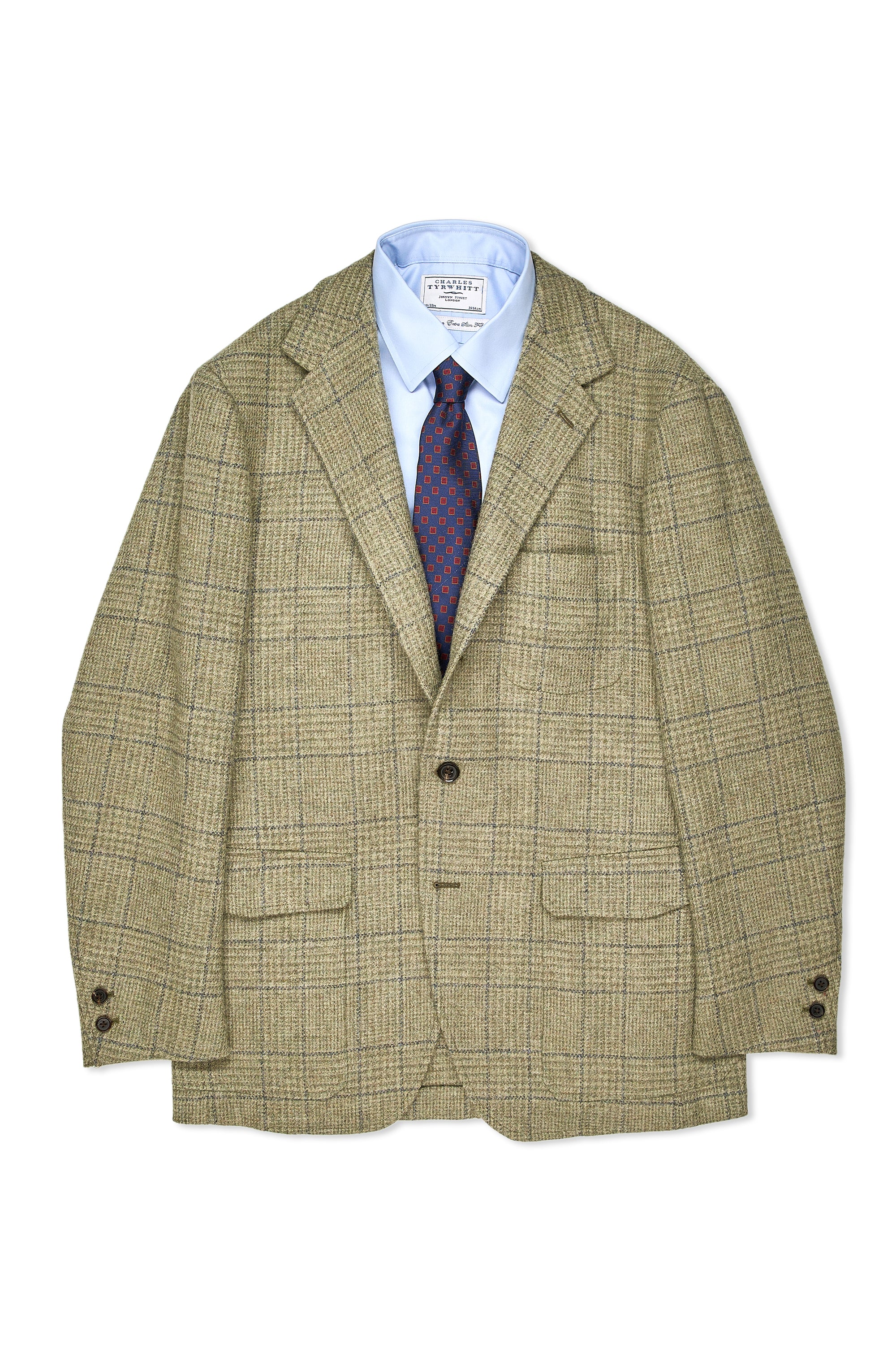 The Armoury Model 11 Sage Green Check Tweed Wool Sport Coat