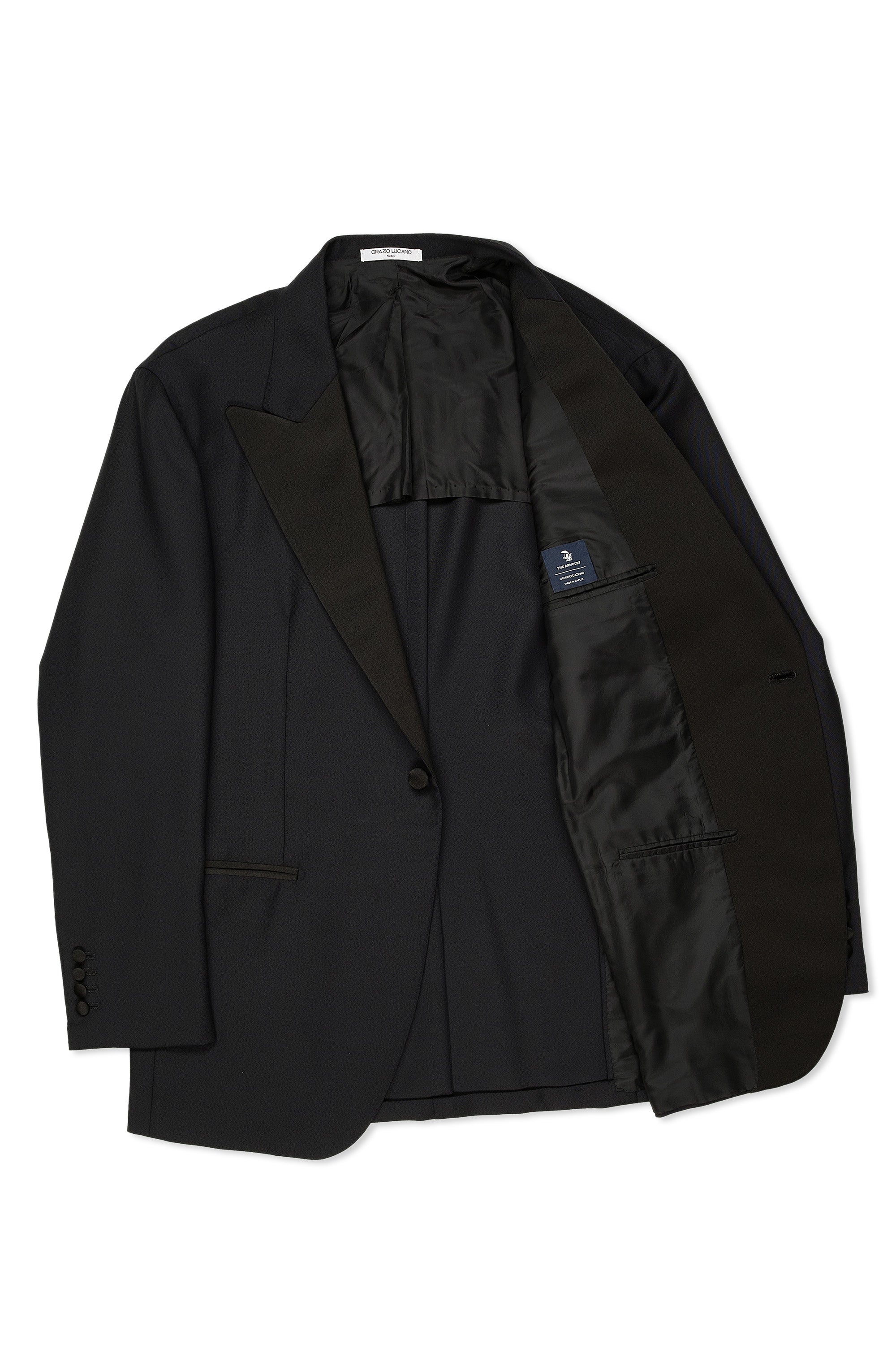 Orazio Luciano Black Wool/Mohair Tuxedo