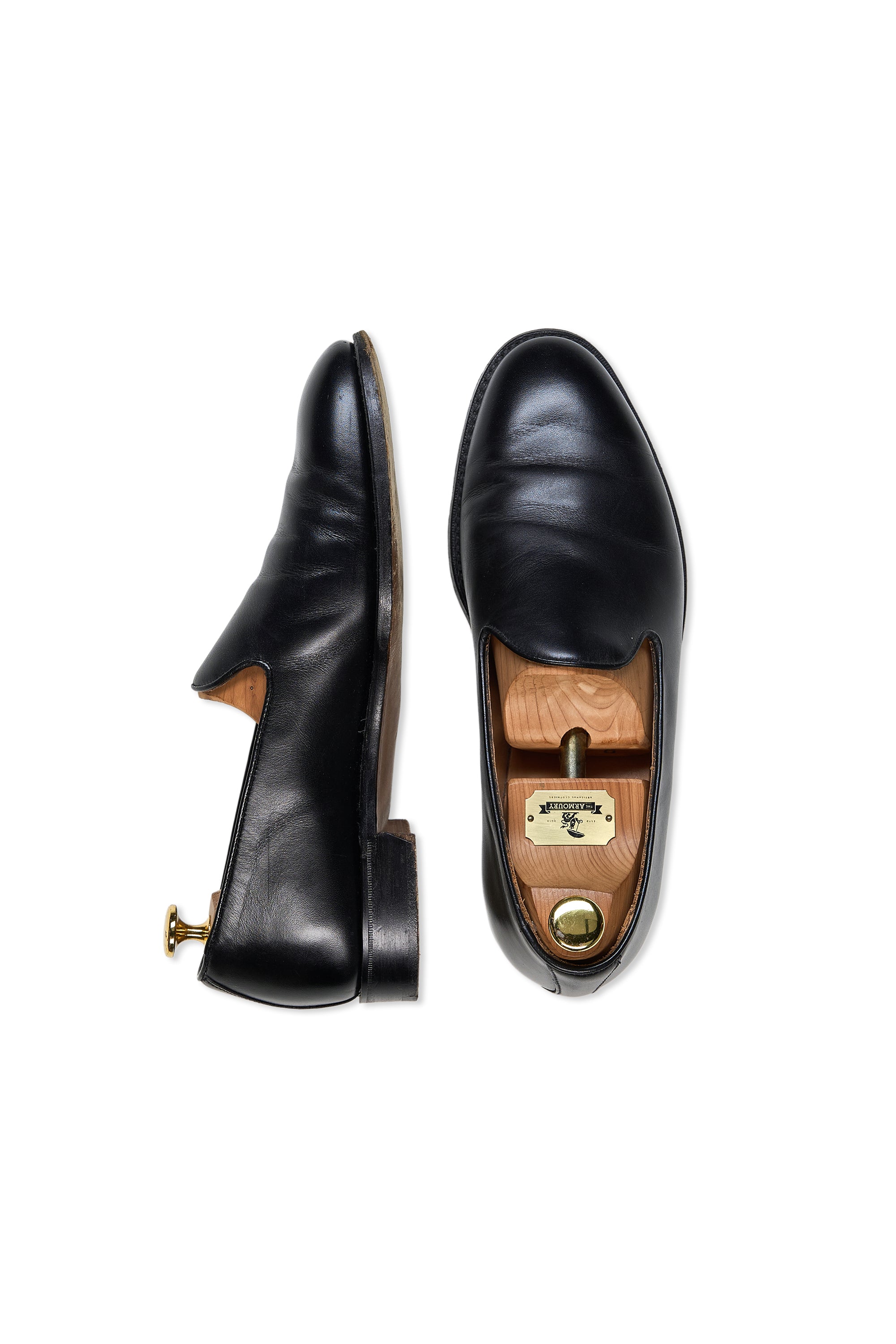 The Armoury Black Broadway Calf Loafers