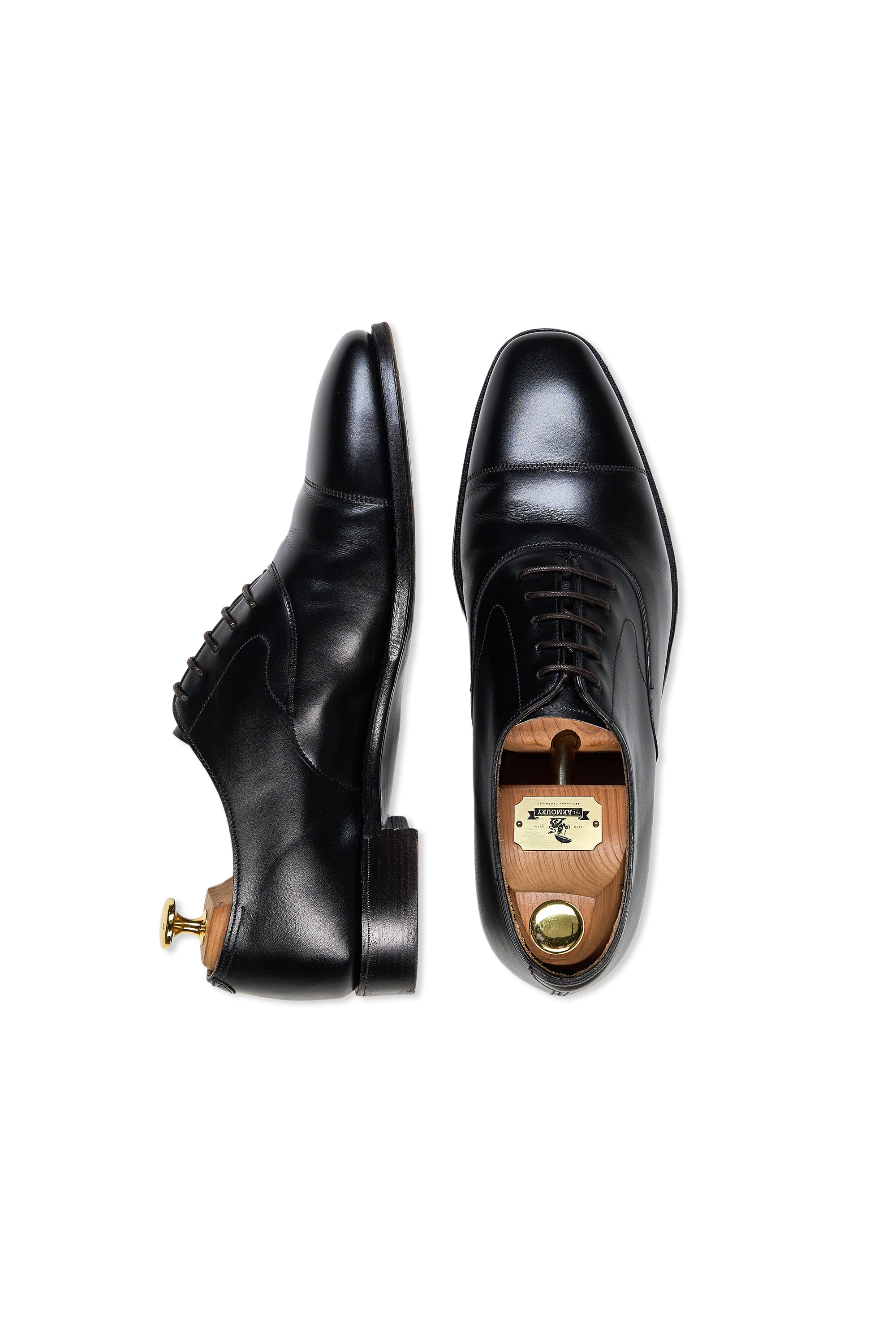 Joseph Cheaney Black Calf Leather Captoe Oxfords