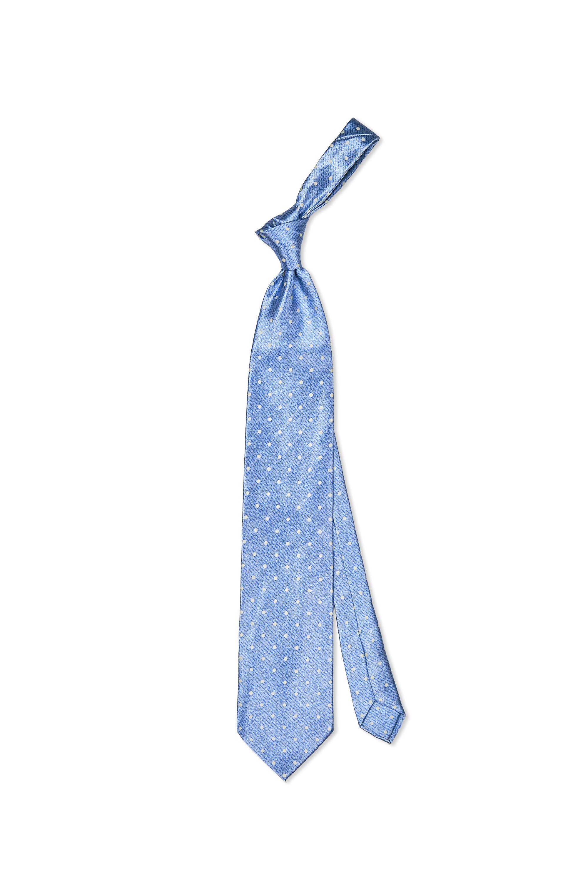 Zilli Light Blue with White Dot Pattern Silk Tie