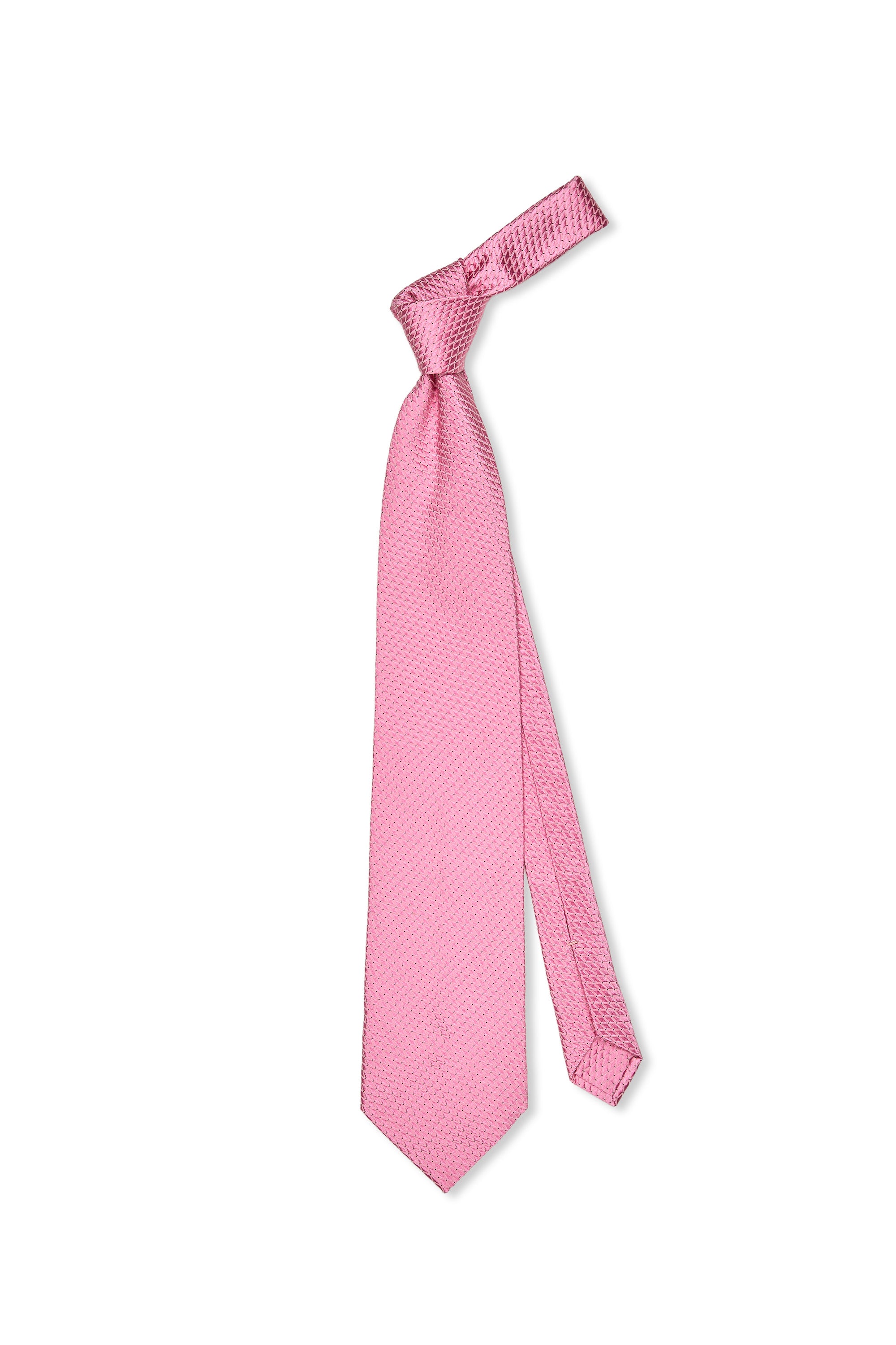Zilli Pink Diamond Pattern Silk Tie