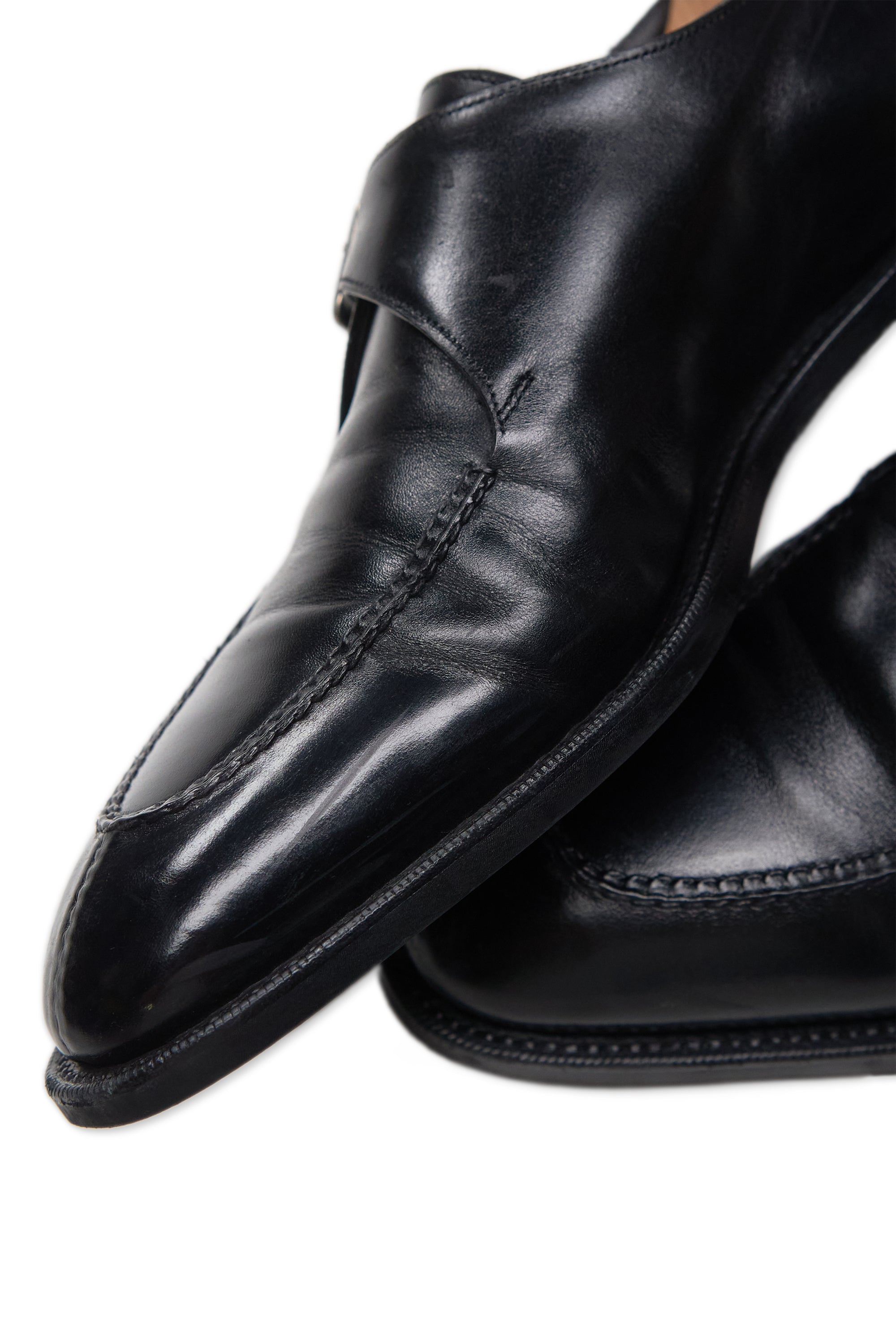 Edward Green Black Calf Single Monk Shoes