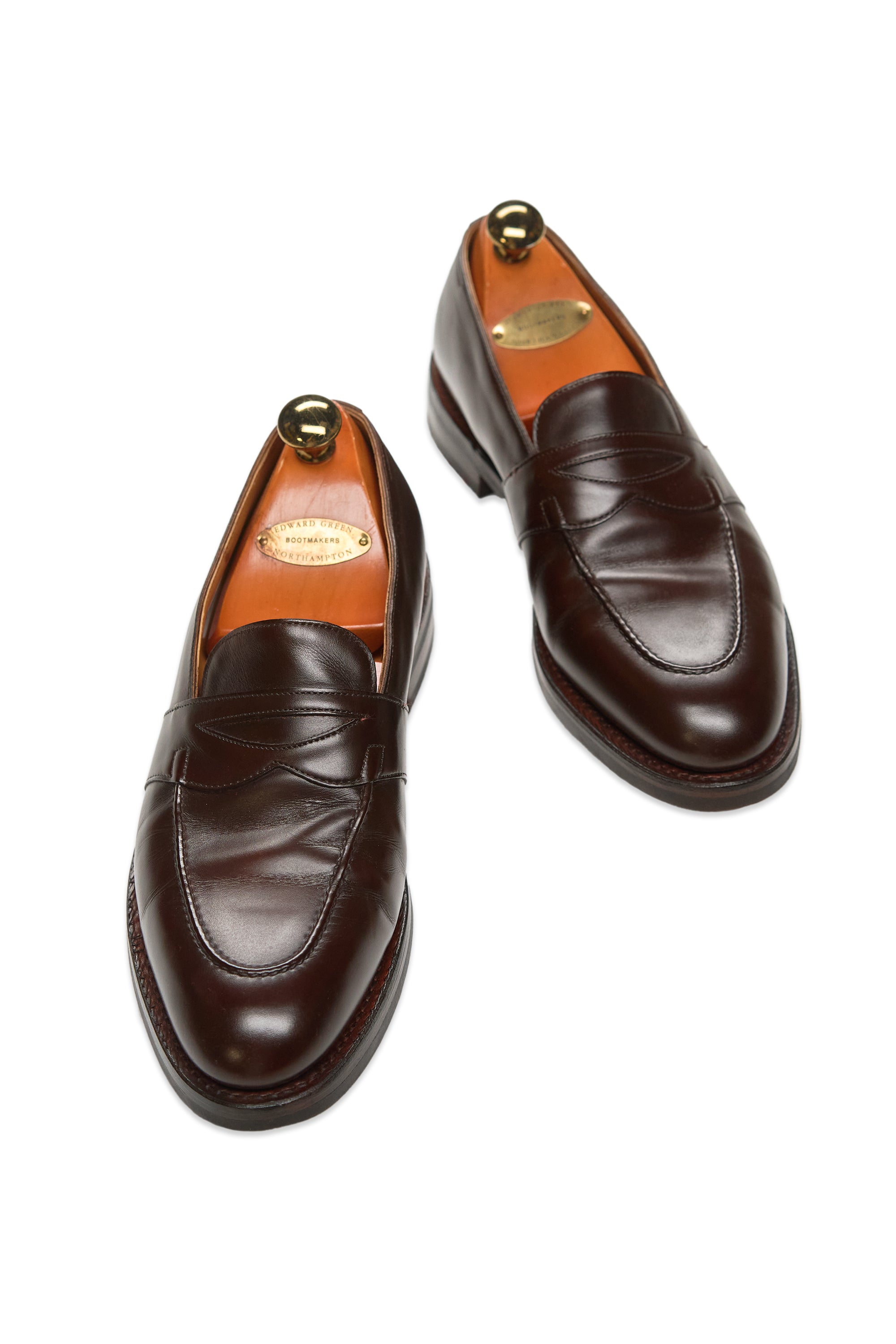 John Lobb Dark Brown Calf Penny Loafers