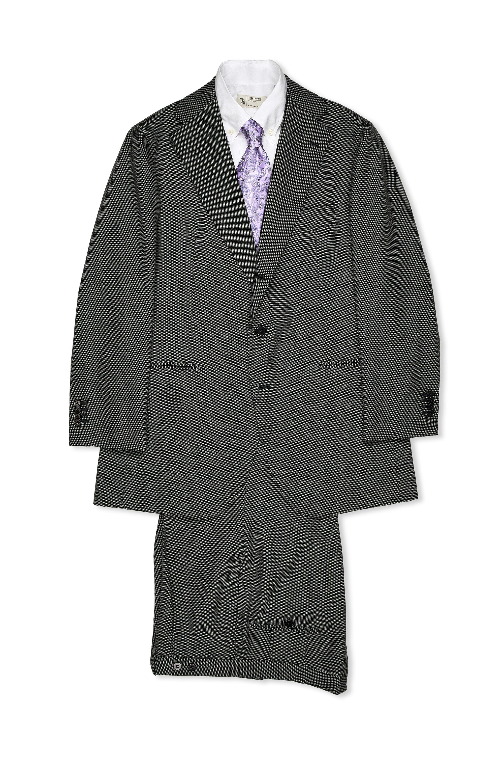 Orazio Luciano Grey Wool Birdseye Suit