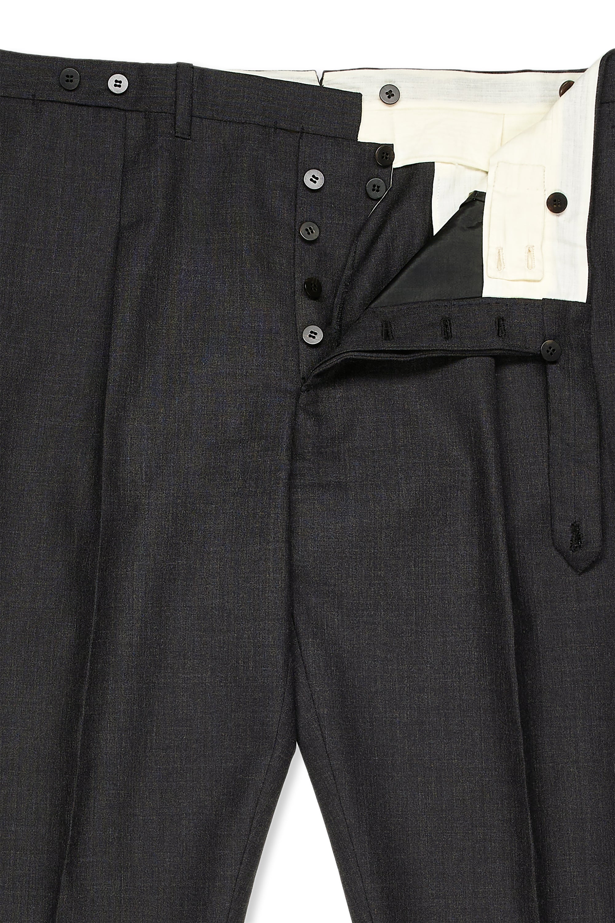 Orazio Luciano Charcoal Wool Double Breasted Suit
