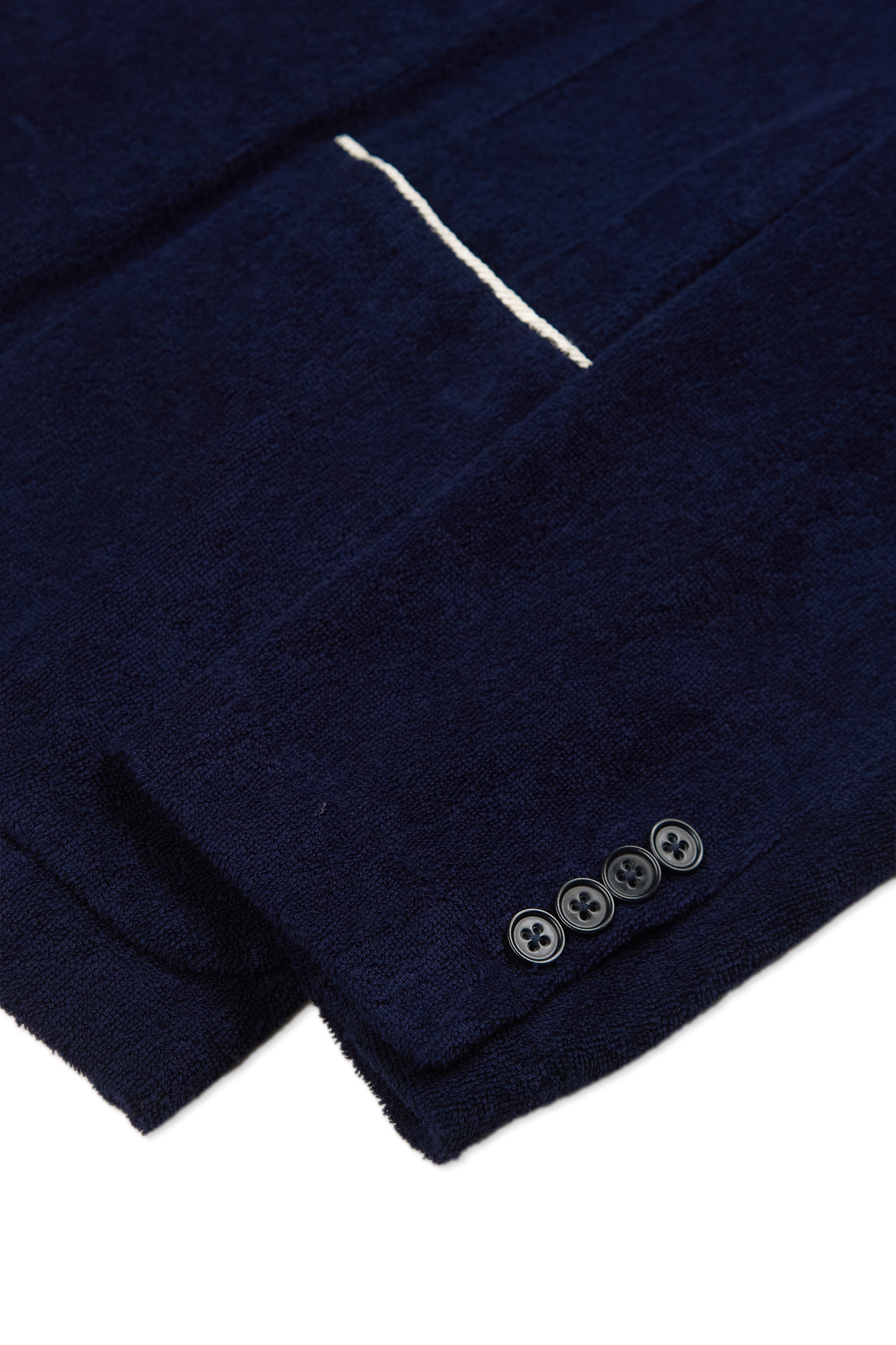 Ralph Lauren Purple Label Navy Cotton Terry Sport Coat