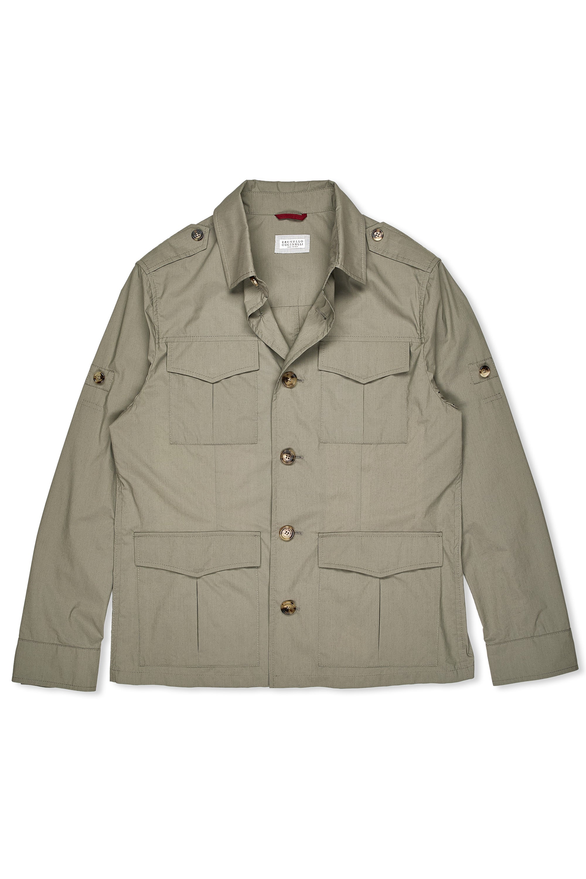 Brunello Cucinelli Grey Cotton Safari Jacket