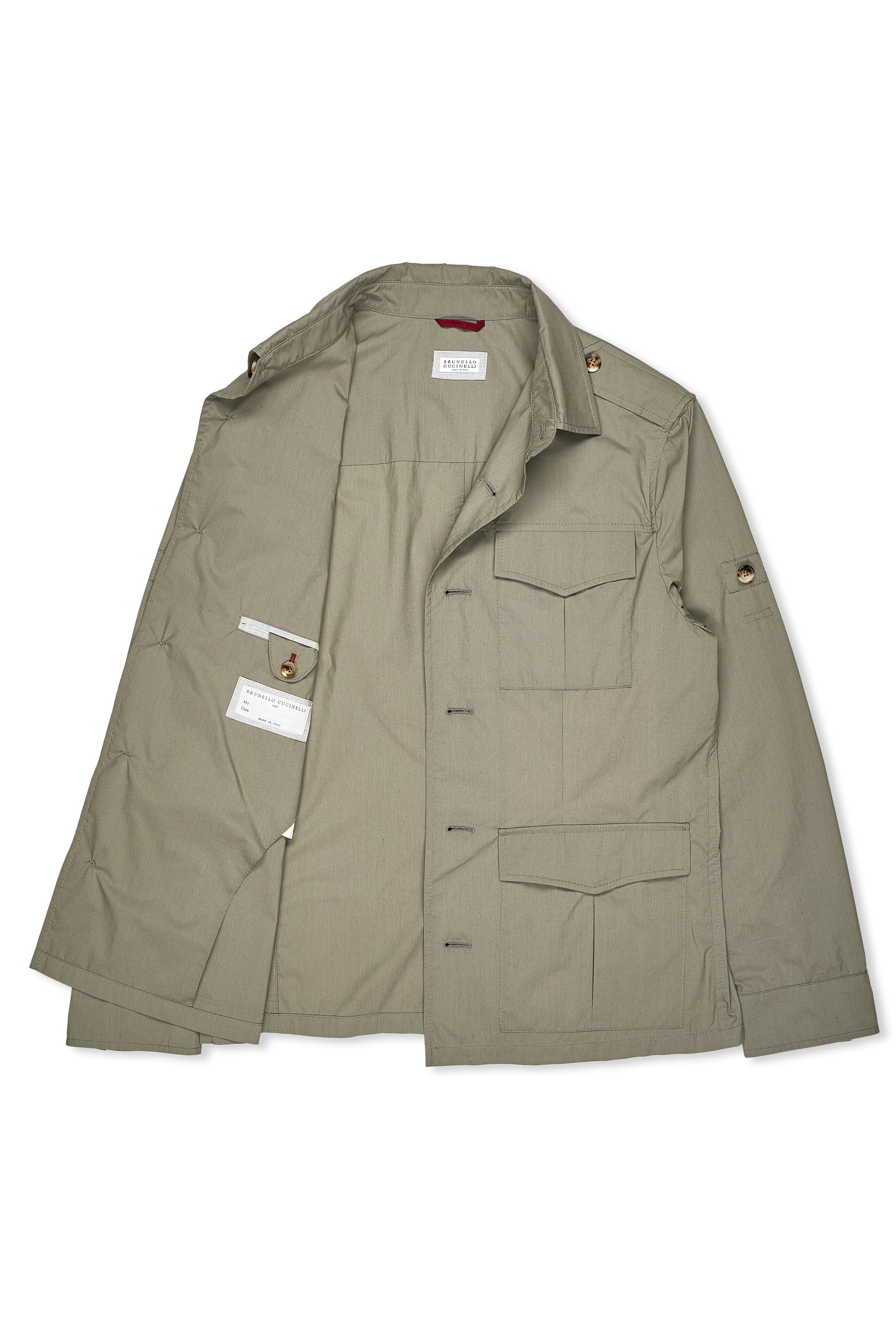 Brunello Cucinelli Grey Cotton Safari Jacket