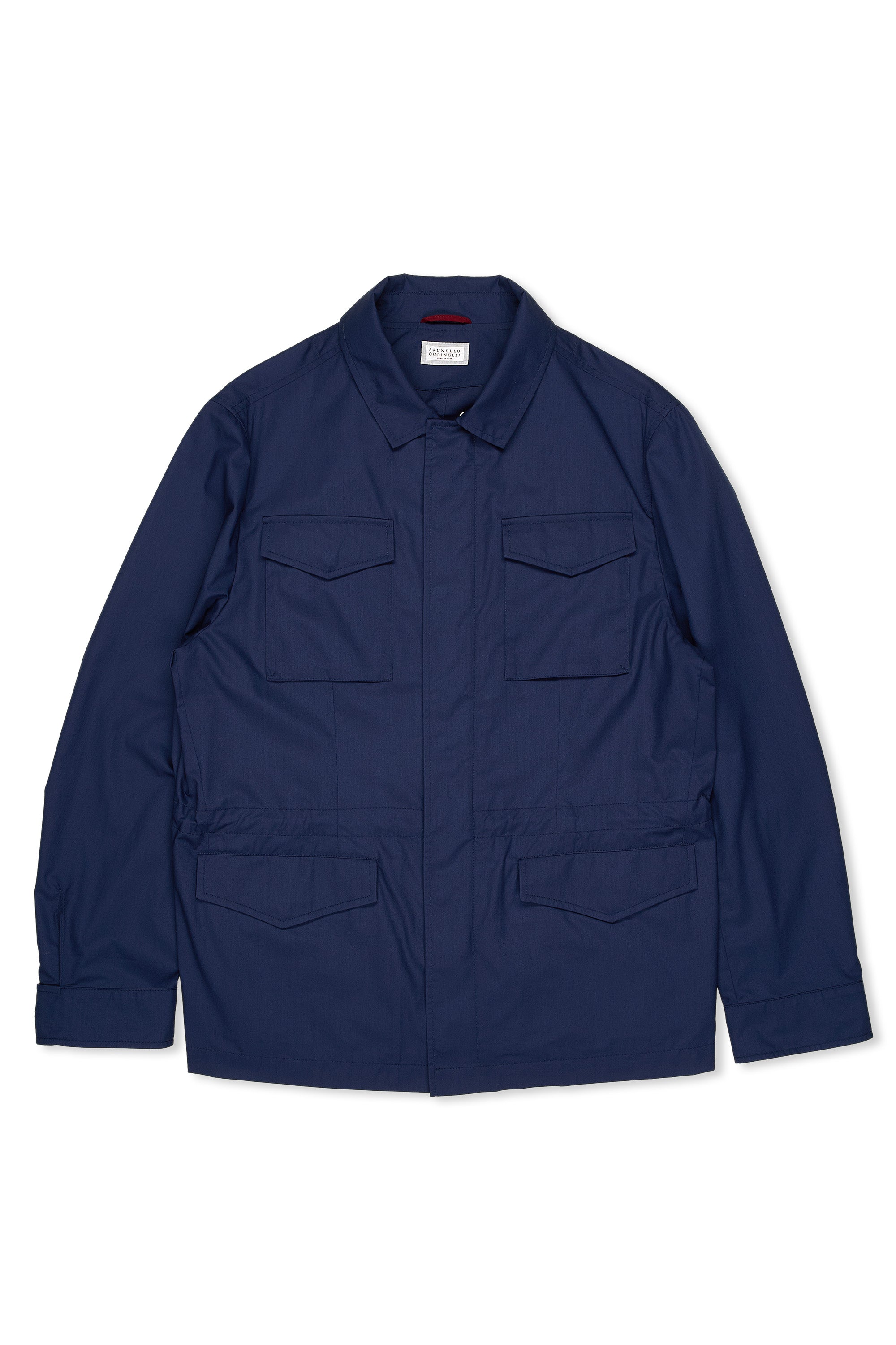 Brunello Cucinelli Navy Cotton Safari Jacket