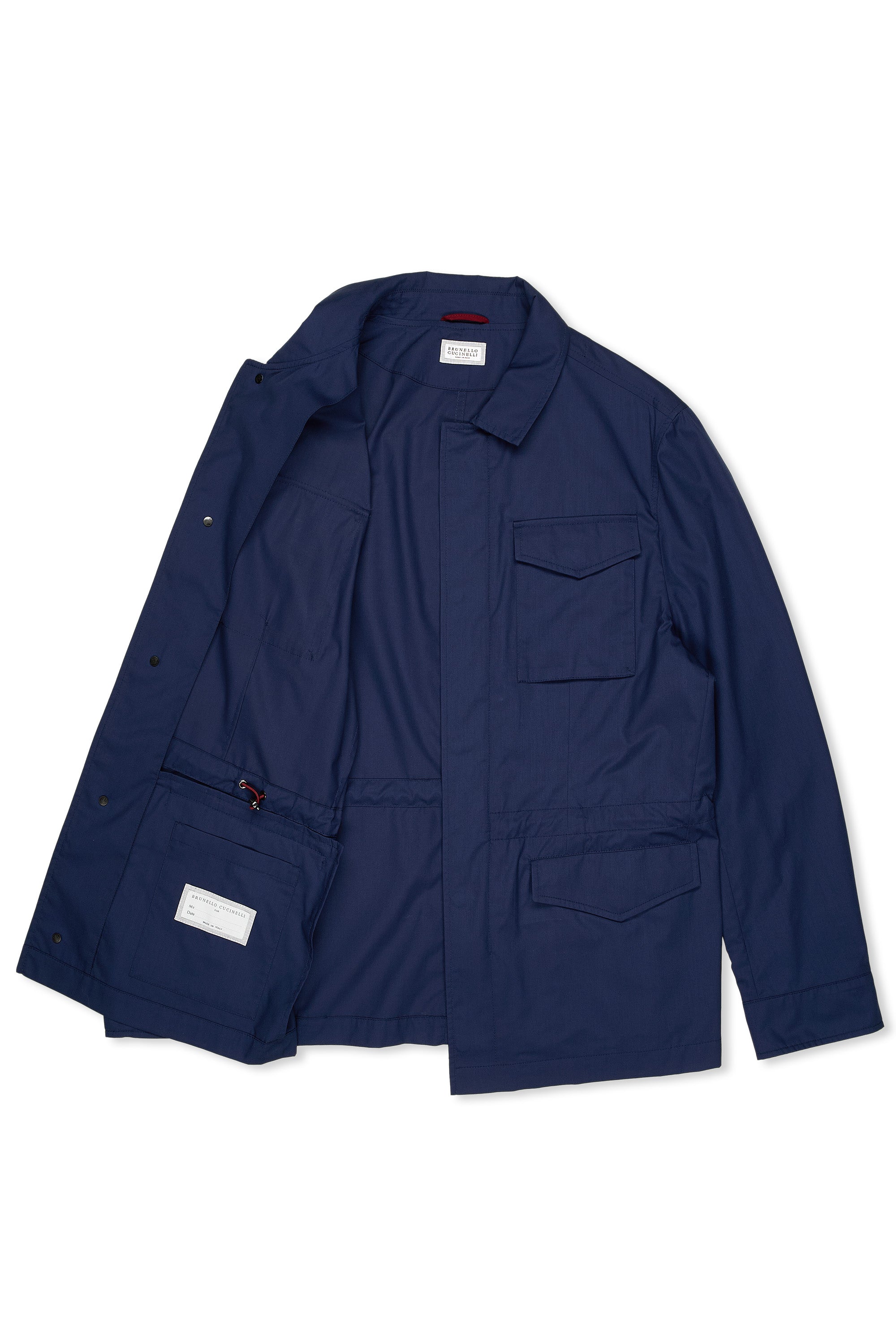 Brunello Cucinelli Navy Cotton Safari Jacket