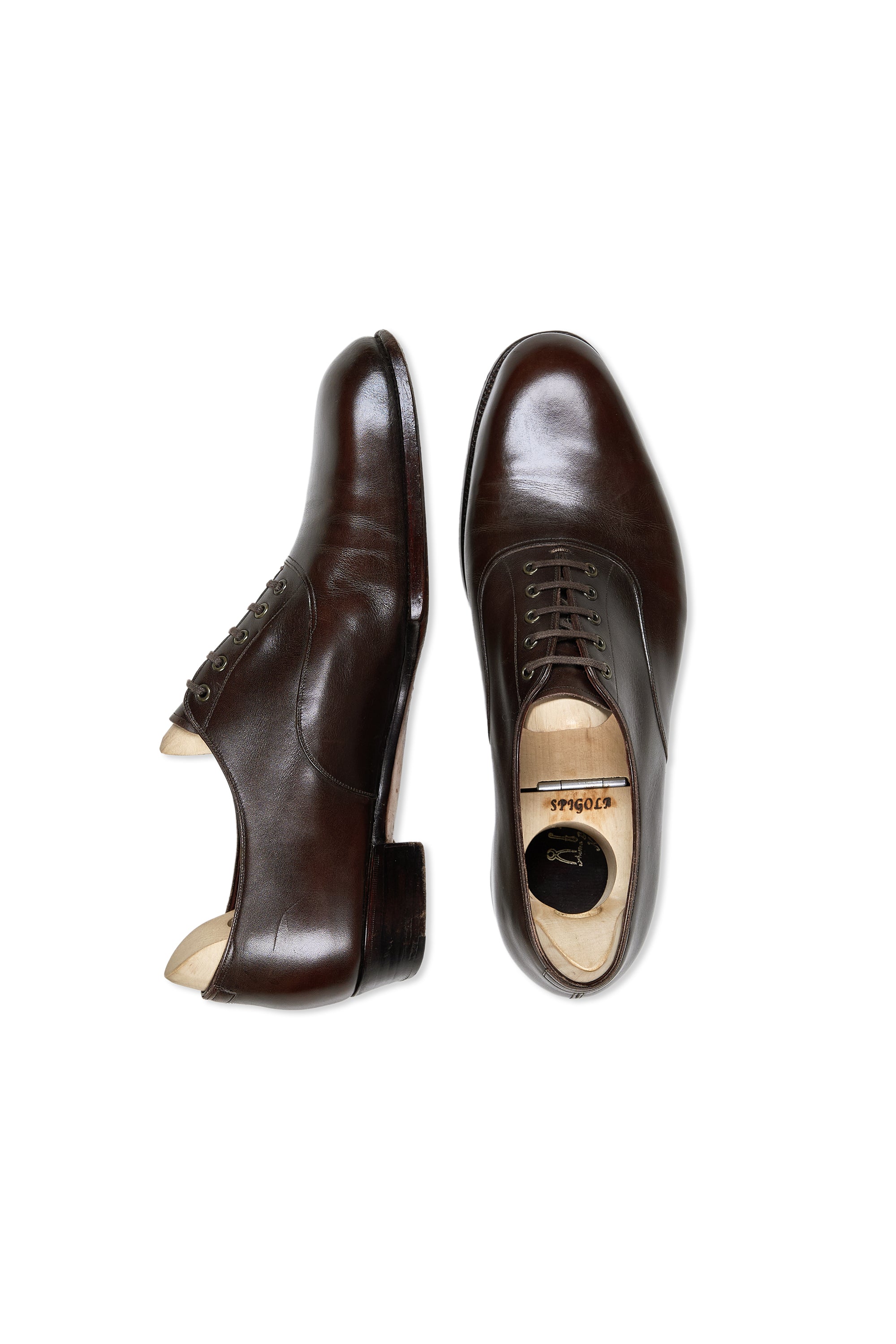 Spigola Dark Brown Oxford Shoes MTO