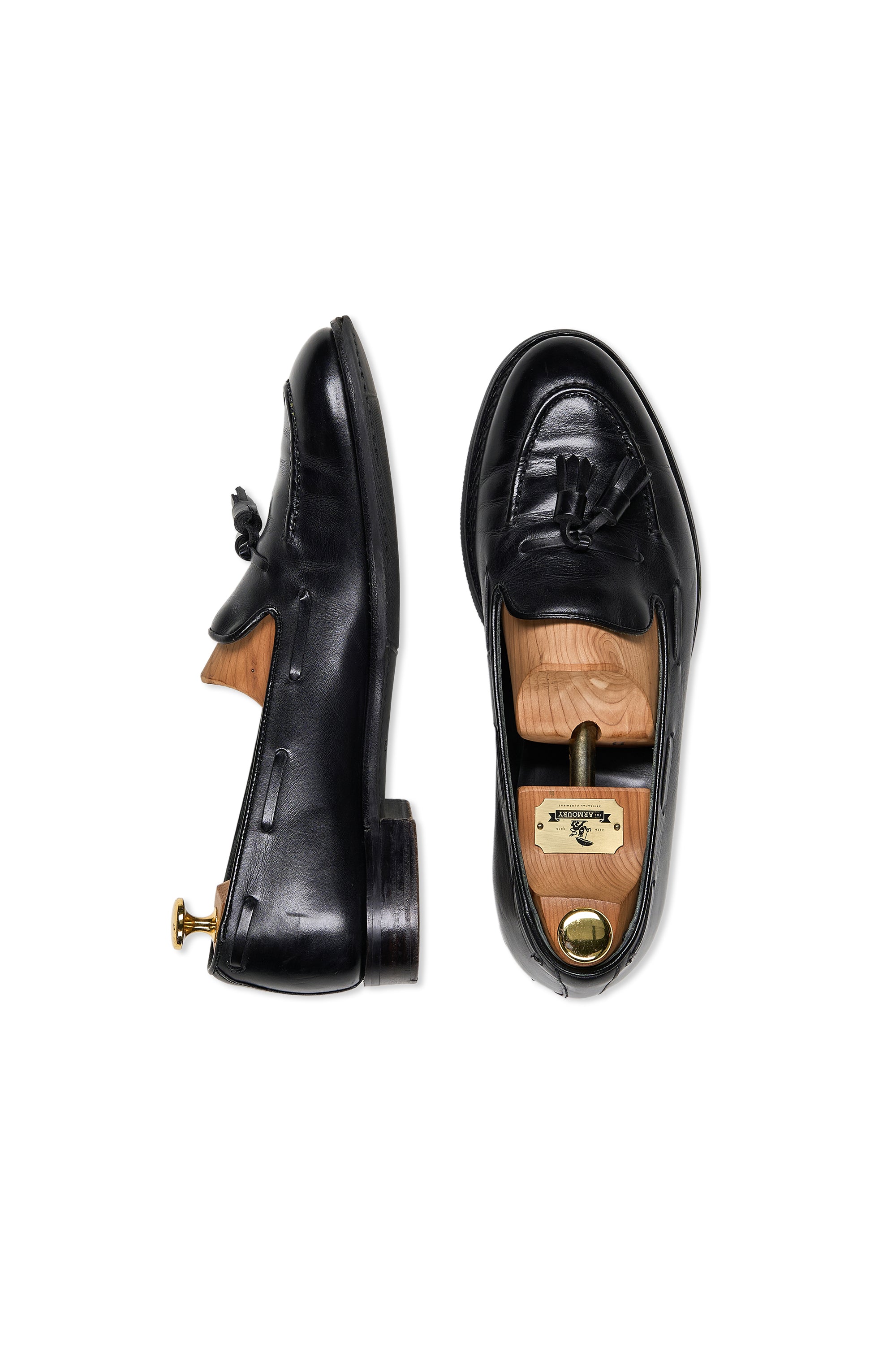 The Armoury Hudson Black Calf Tassel Loafers