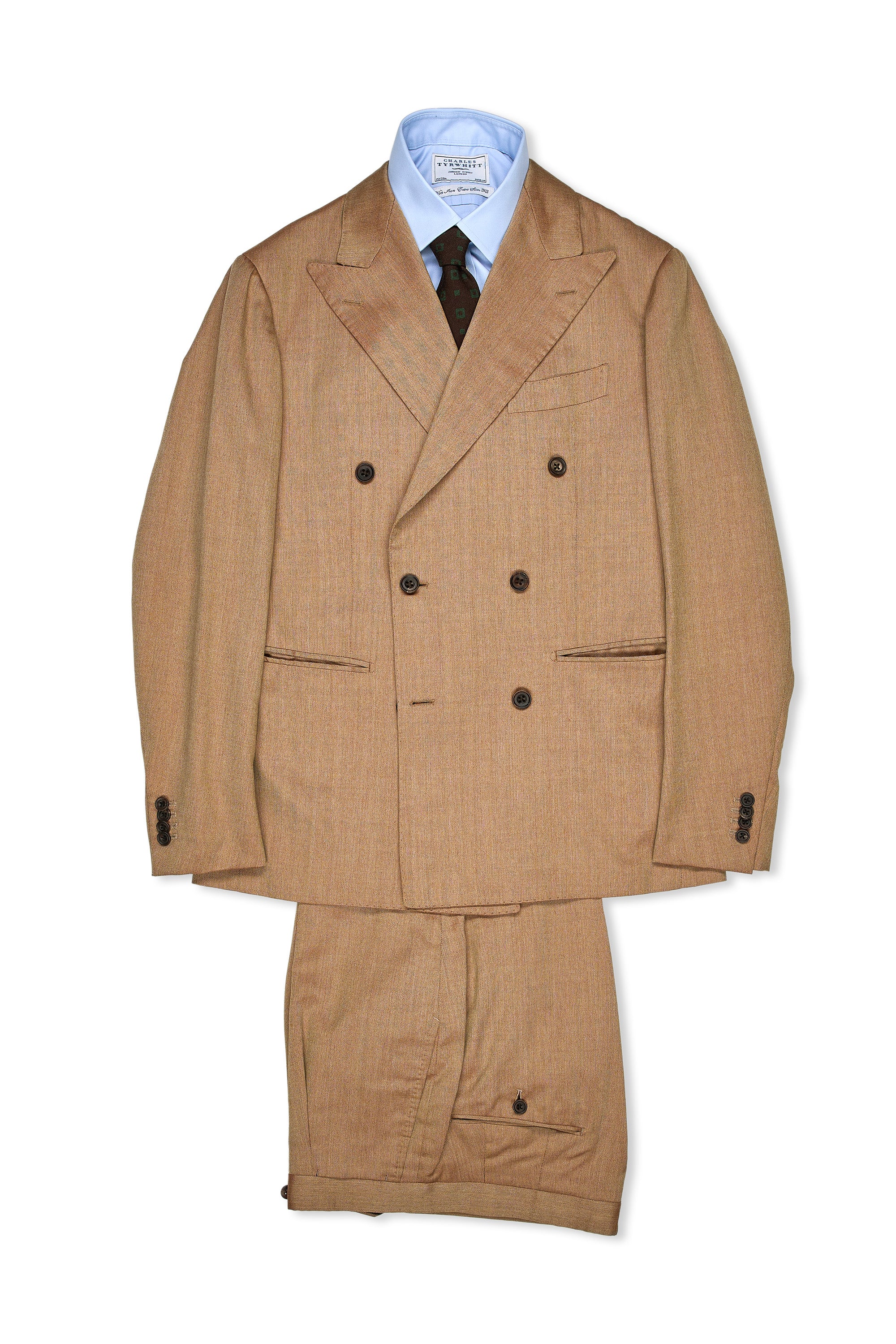 The Armoury Model 6 Coral Solaro Herringbone Wool DB Suit MTO
