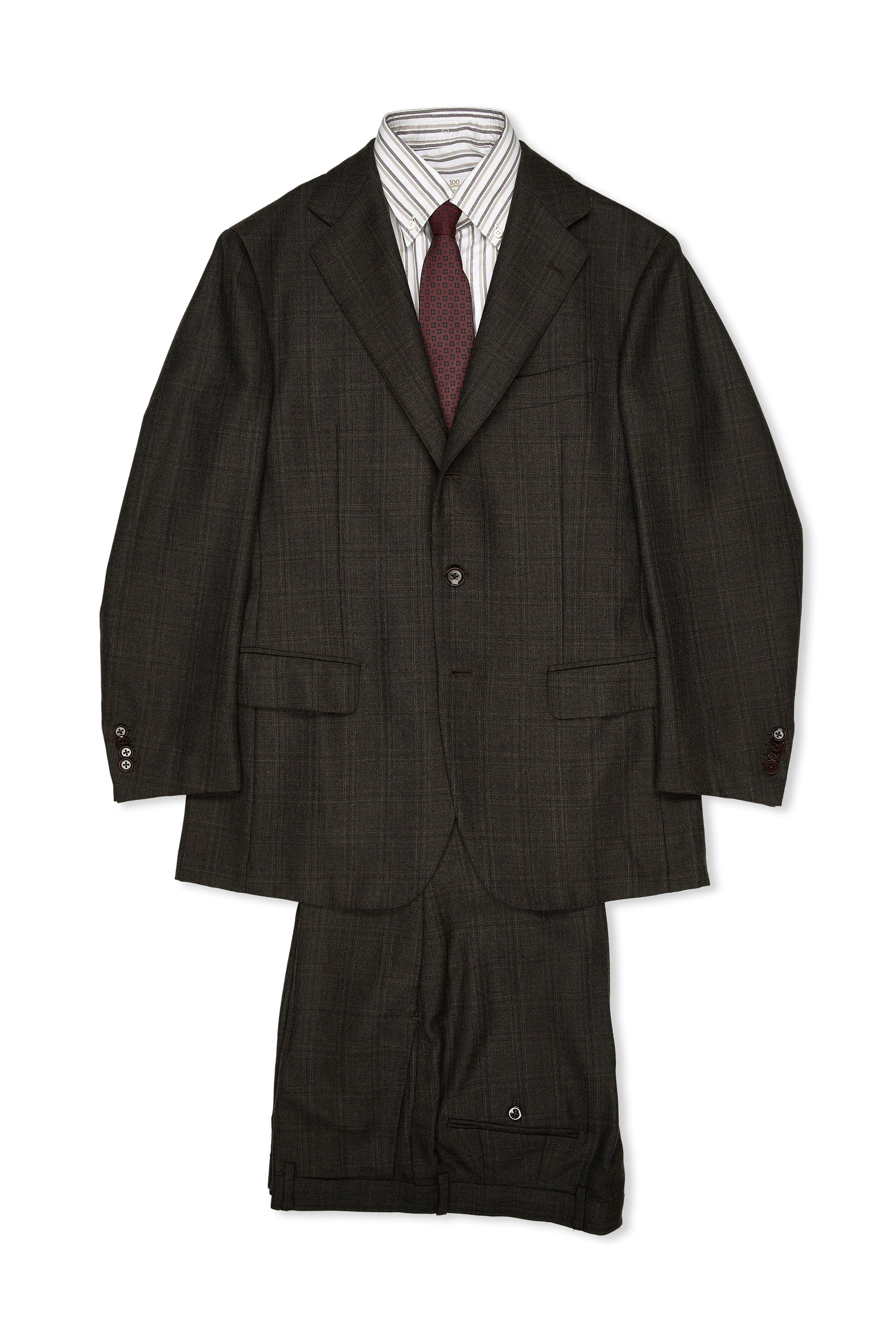 The Armoury by Ring Jacket Model 3 Brown Check Wool Suit