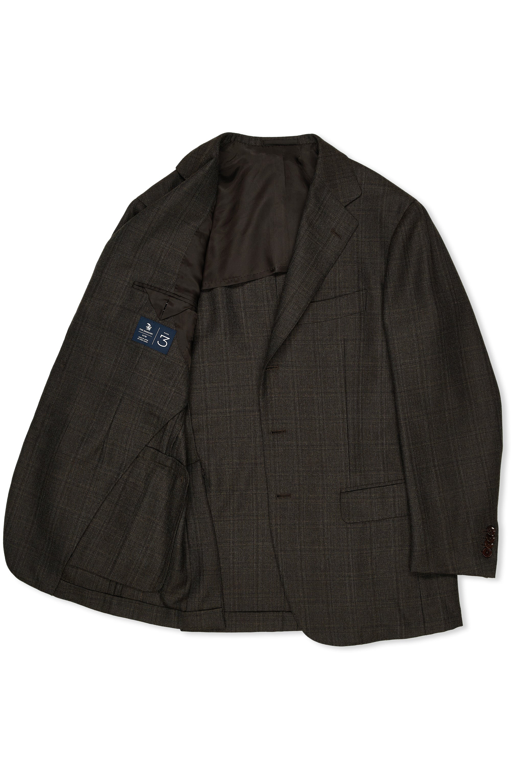 The Armoury by Ring Jacket Model 3 Brown Check Wool Suit