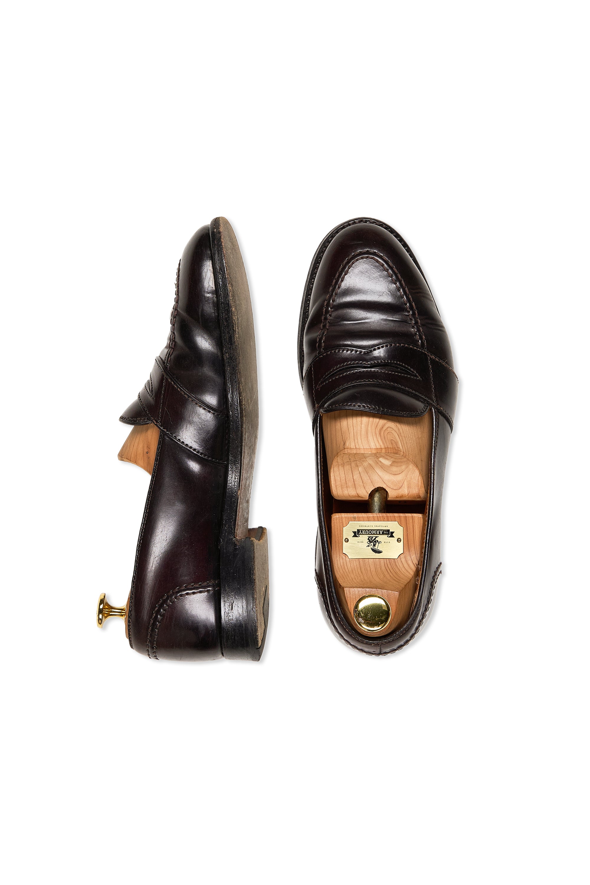 Alden 684 Burgundy Cordovan Leather Penny Loafers