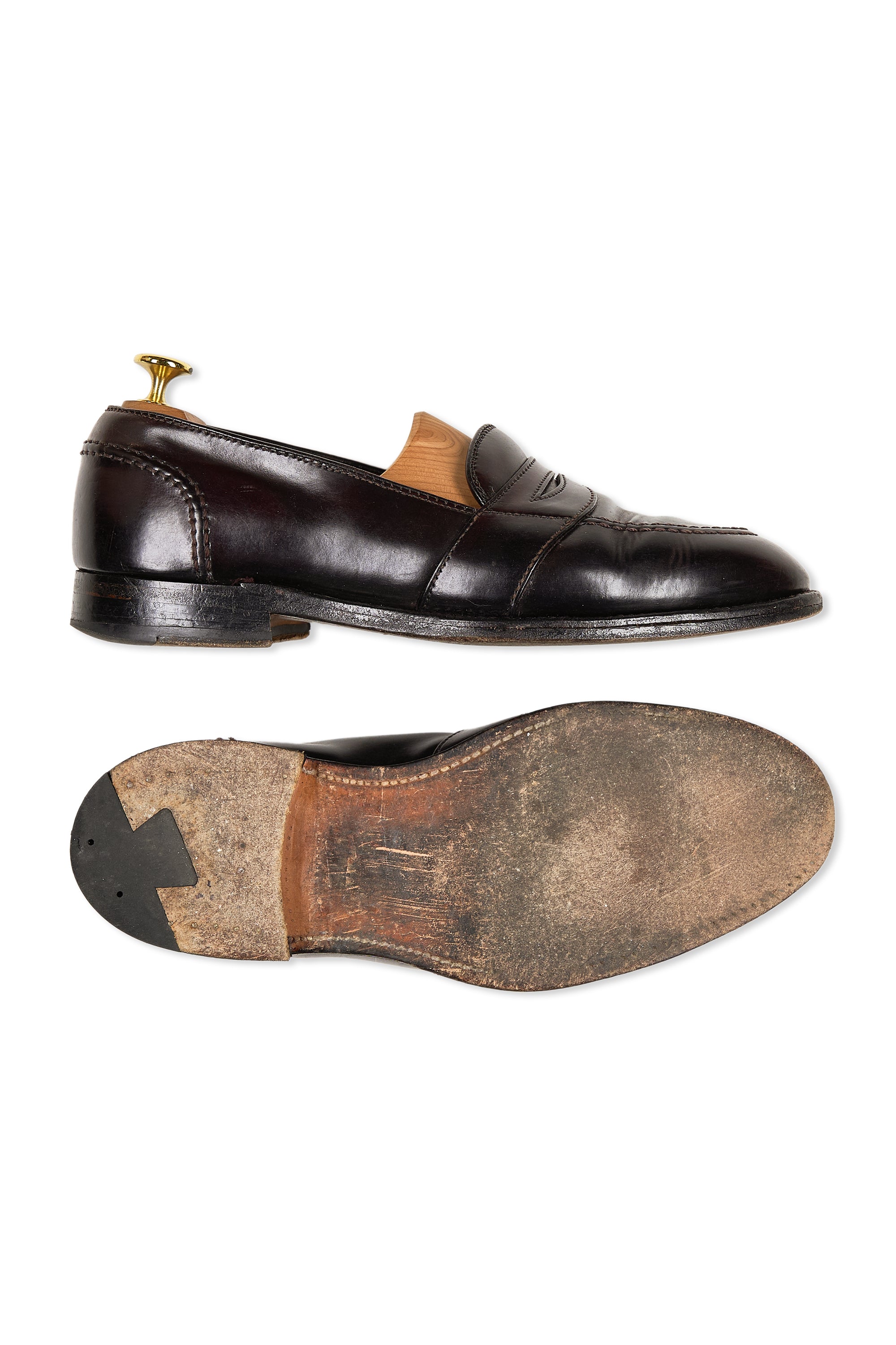 Alden 684 Burgundy Cordovan Leather Penny Loafers