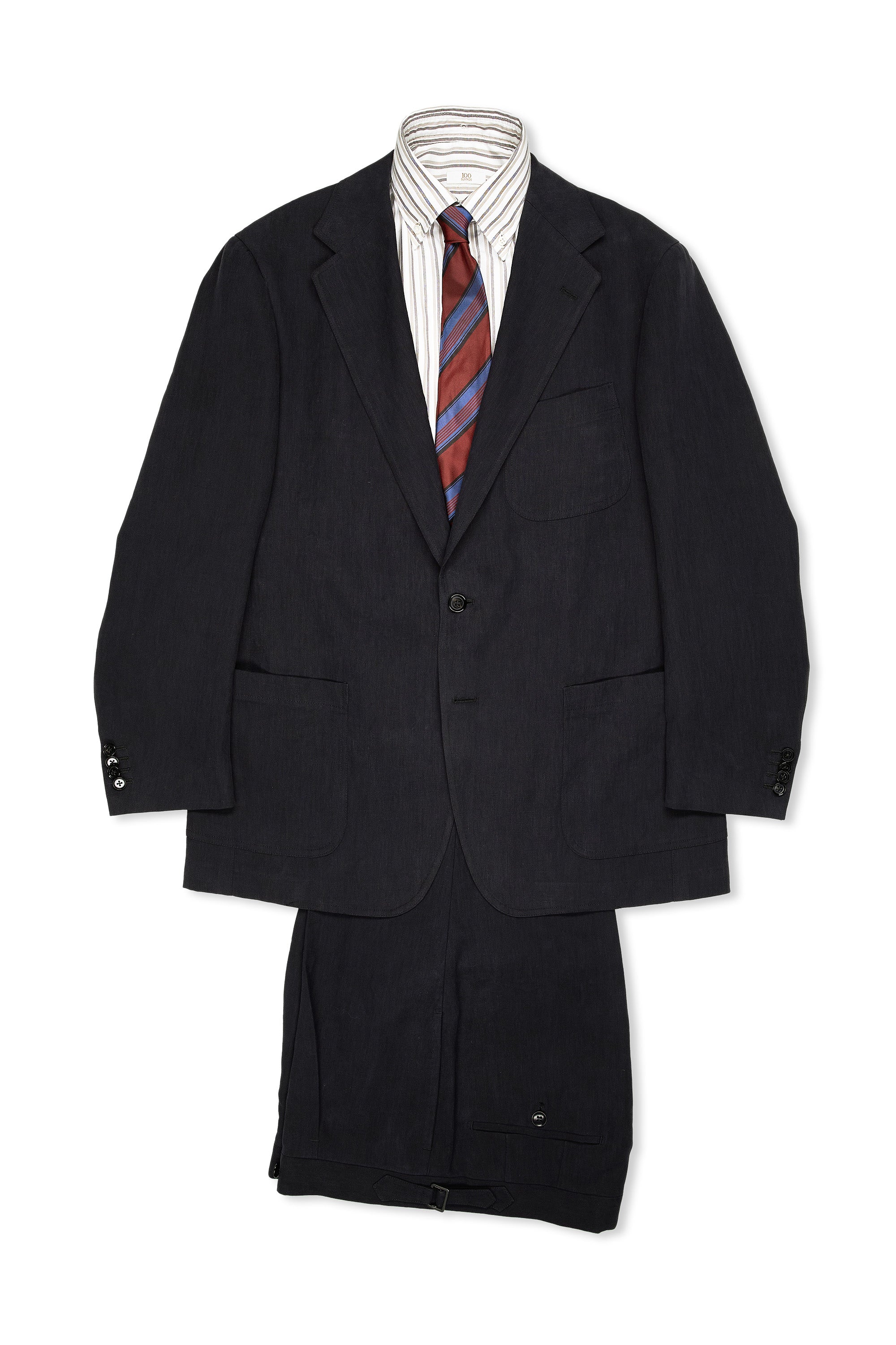 The Armoury Model 12 Black Linen Jacket with Rota Matching Trousers MTO