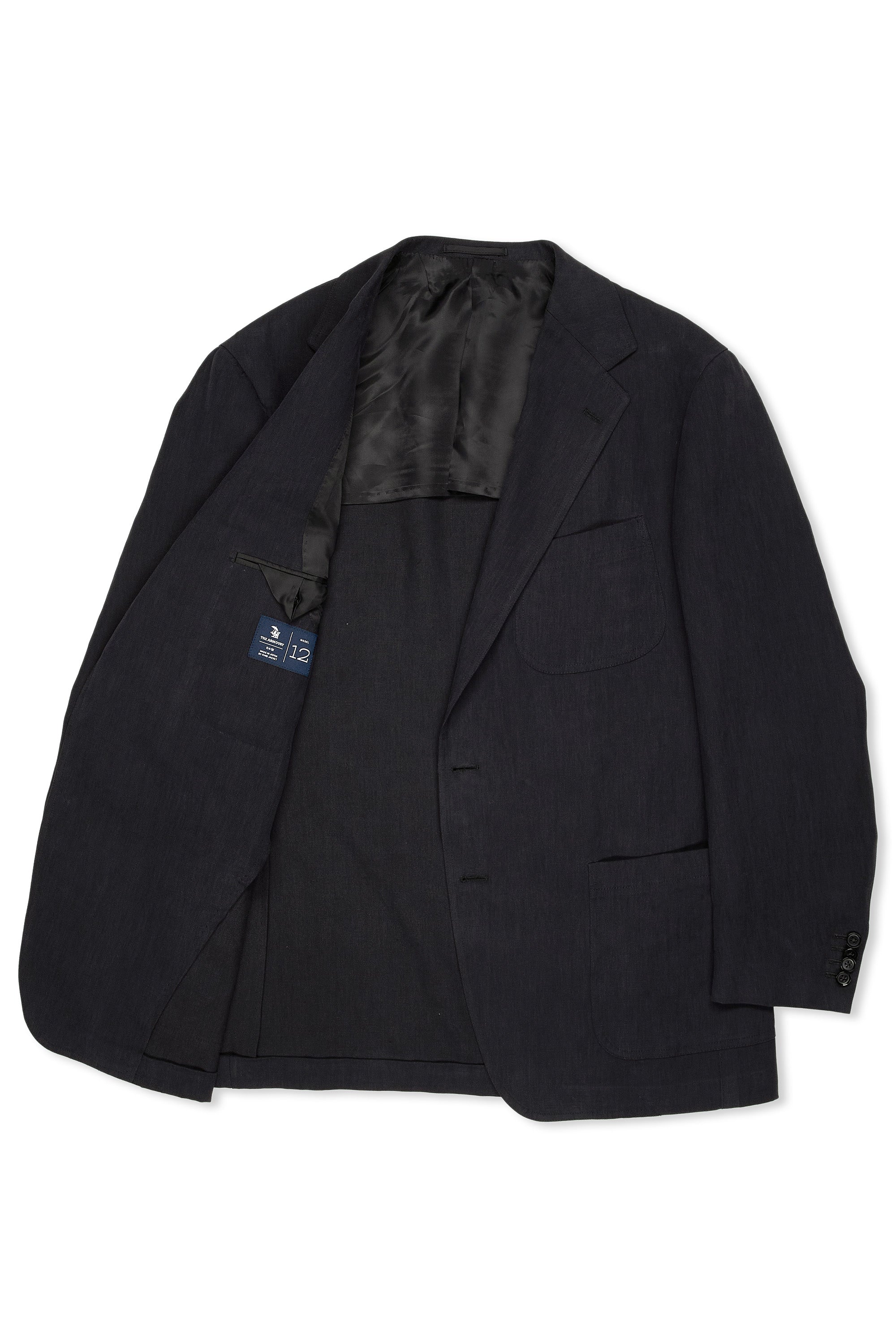 The Armoury Model 12 Black Linen Jacket with Rota Matching Trousers MTO