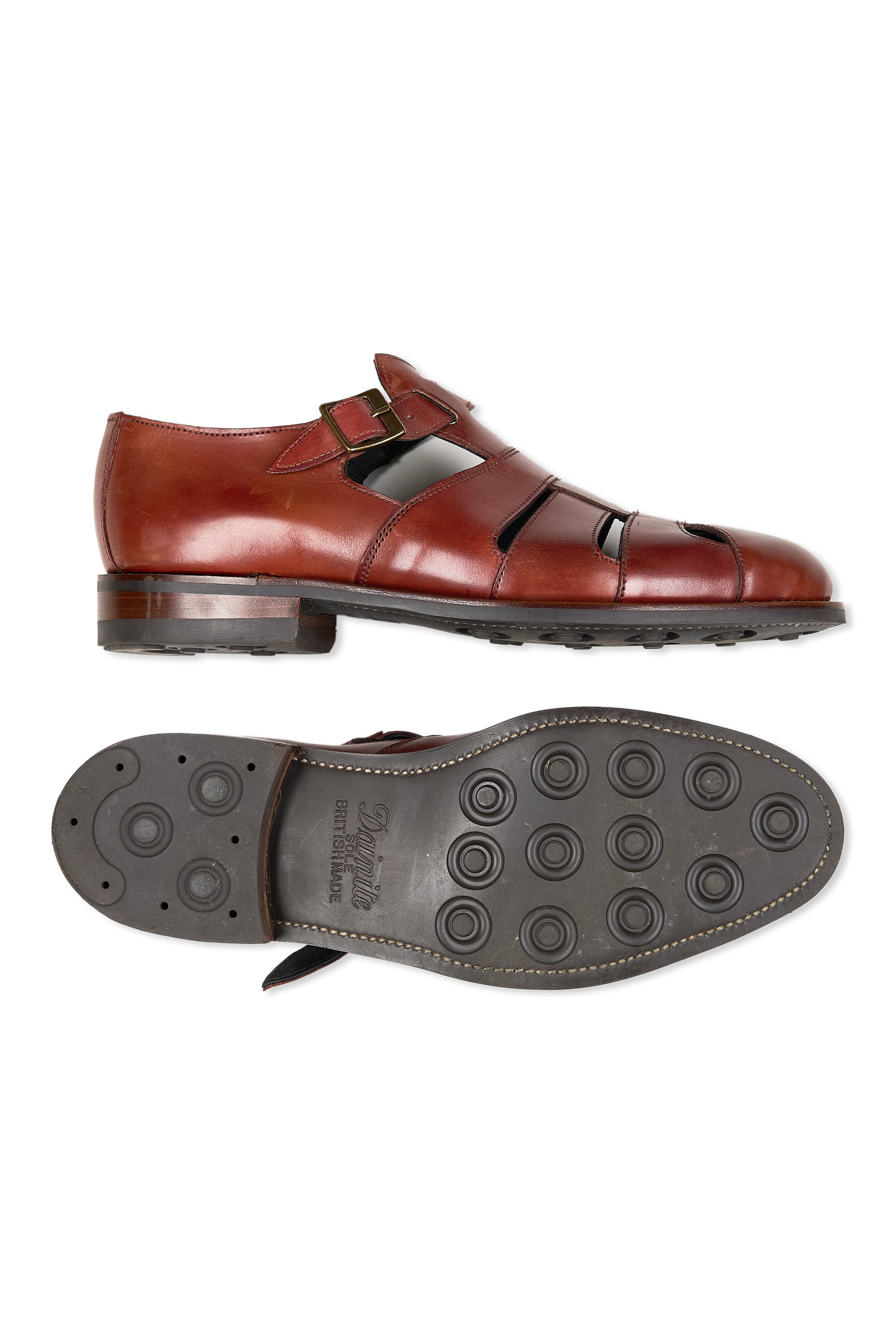 The Armoury by Grenson Cognac Calf Gurkha Sandals