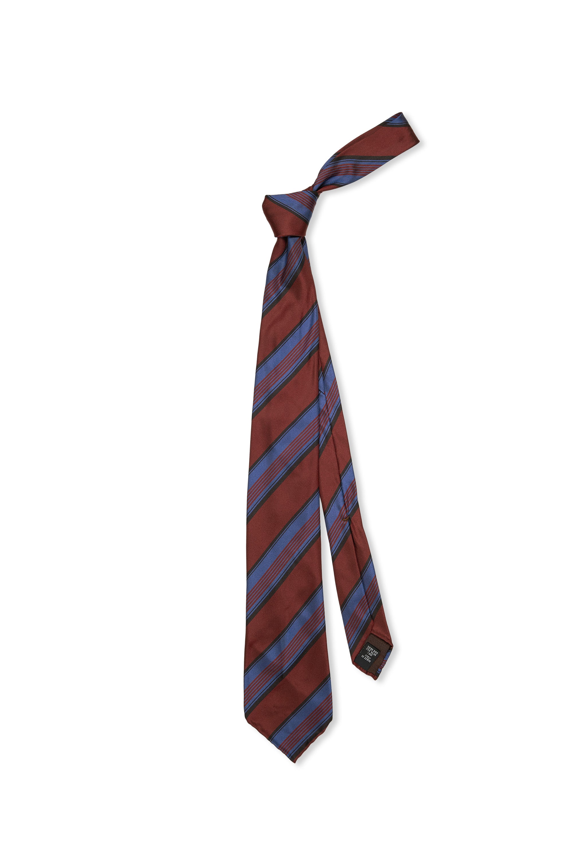 Tie Your Tie Burgundy with Blue/Black Stripe Silk Tie