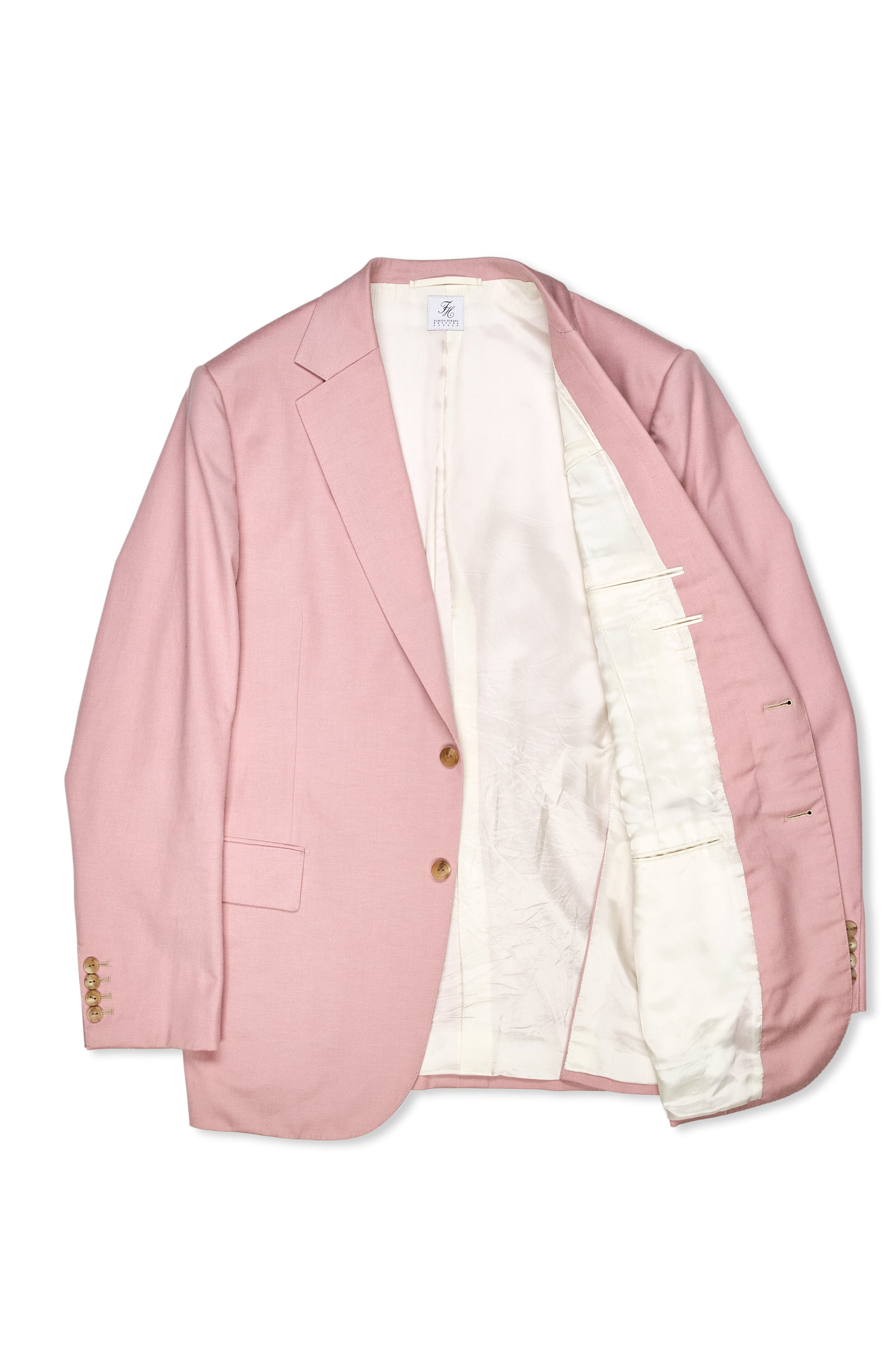 Fumiya Hirano Pink Worsted Wool/Cotton Denim Sport Coat Bespoke