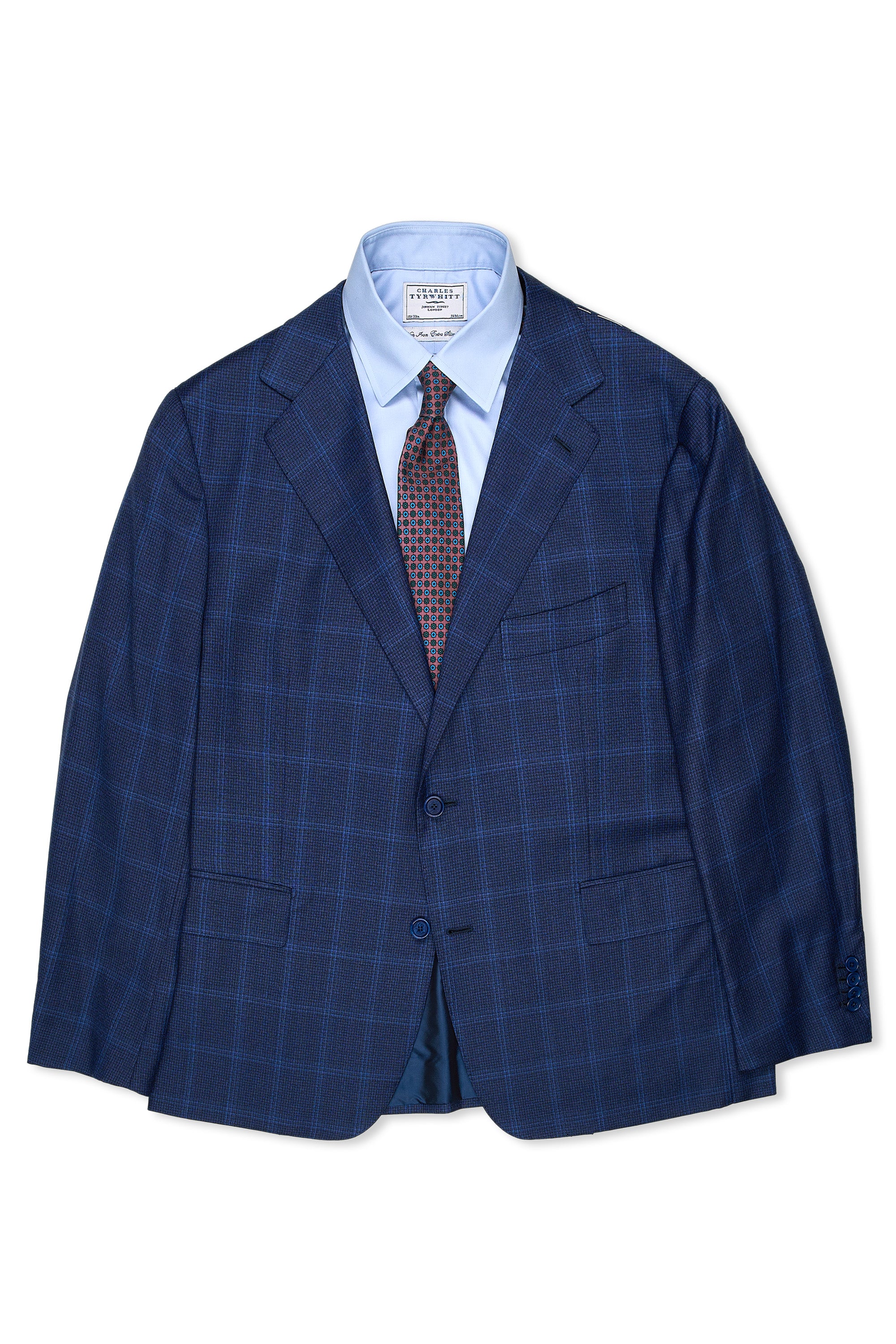 Mauro Blasi Blue/Navy Check Wool Sport Coat