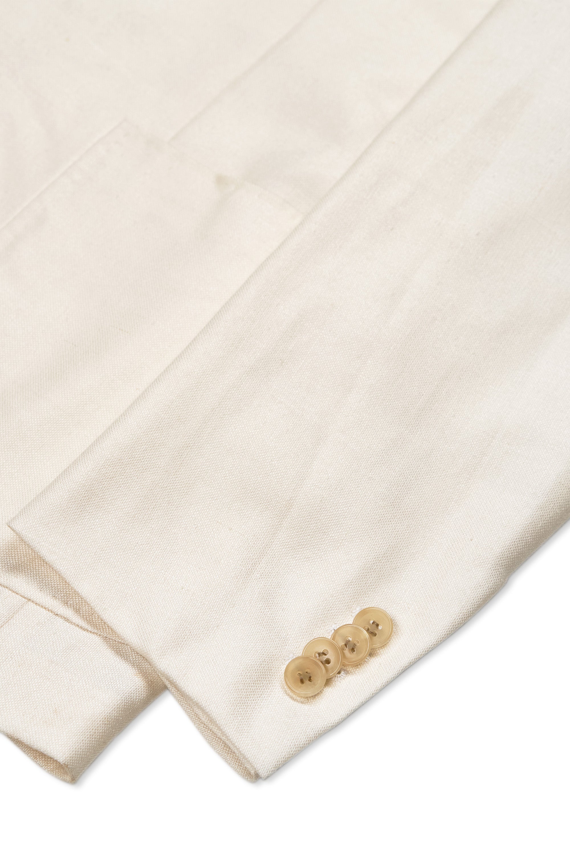 Ring Jacket Meister Cream Wool/Silk/Linen Sport Coat MTO