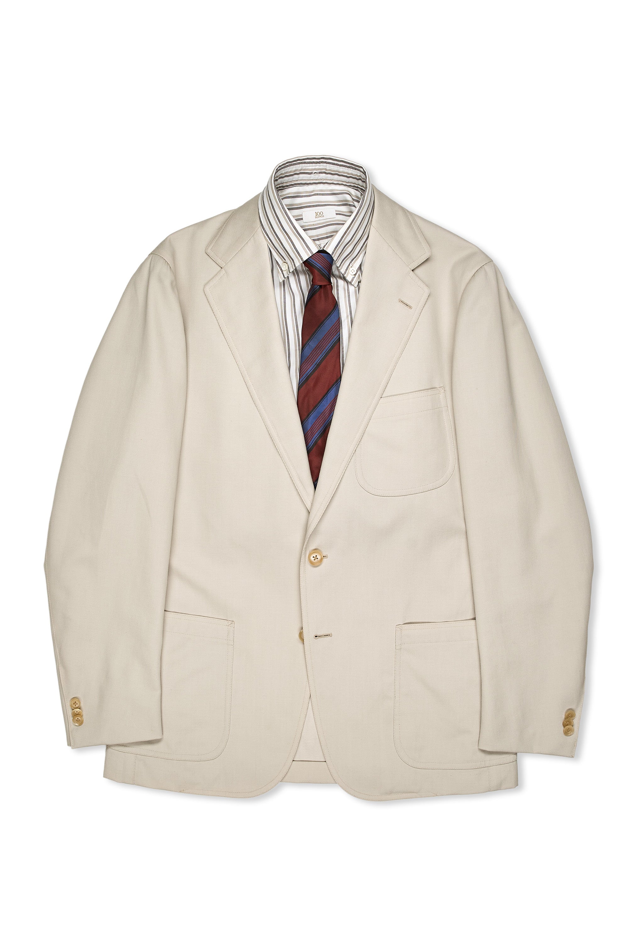 The Armoury by Ring Jacket Model 12 Bone Wool/Cotton Covert Sport Coat MTO