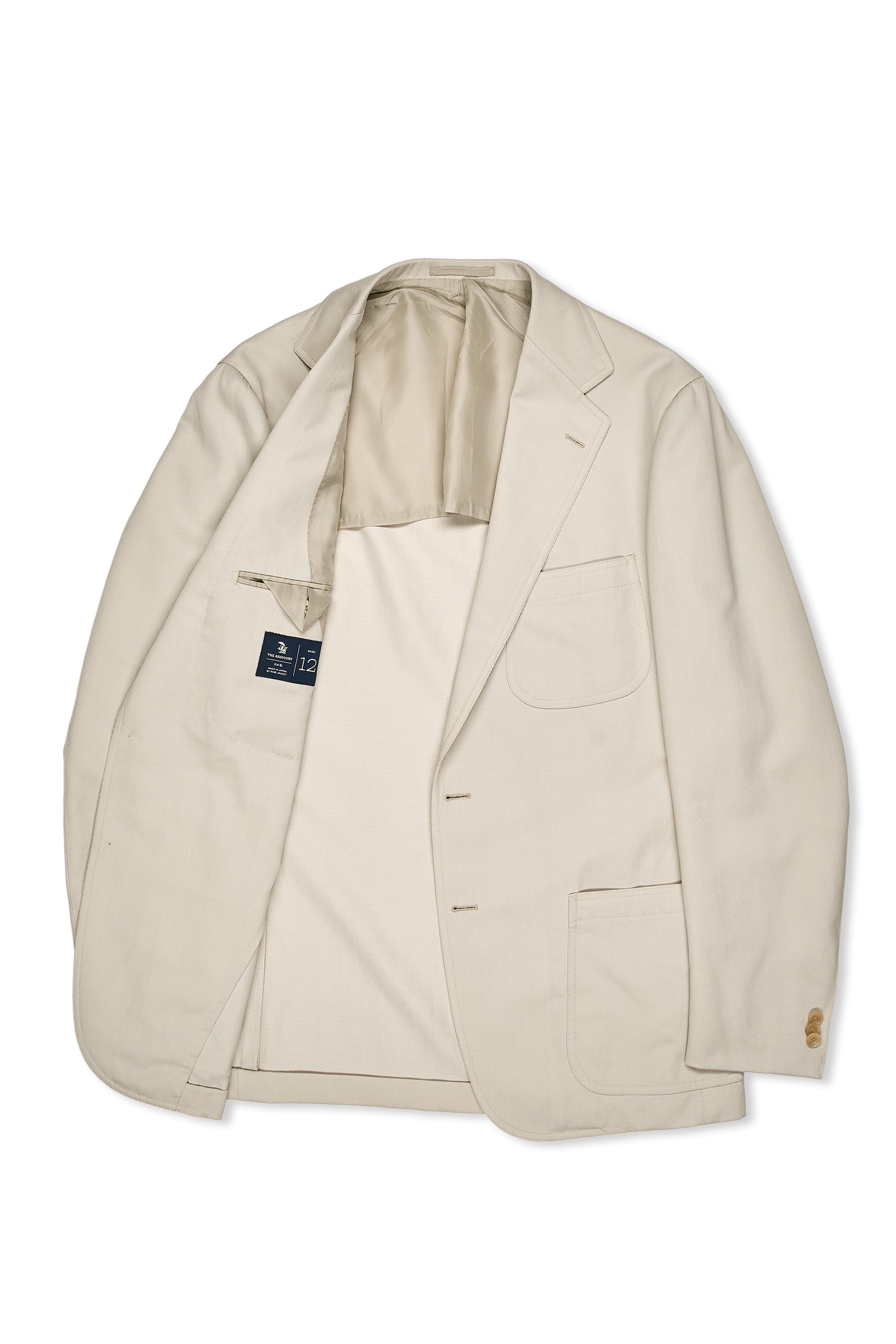 The Armoury by Ring Jacket Model 12 Bone Wool/Cotton Covert Sport Coat MTO