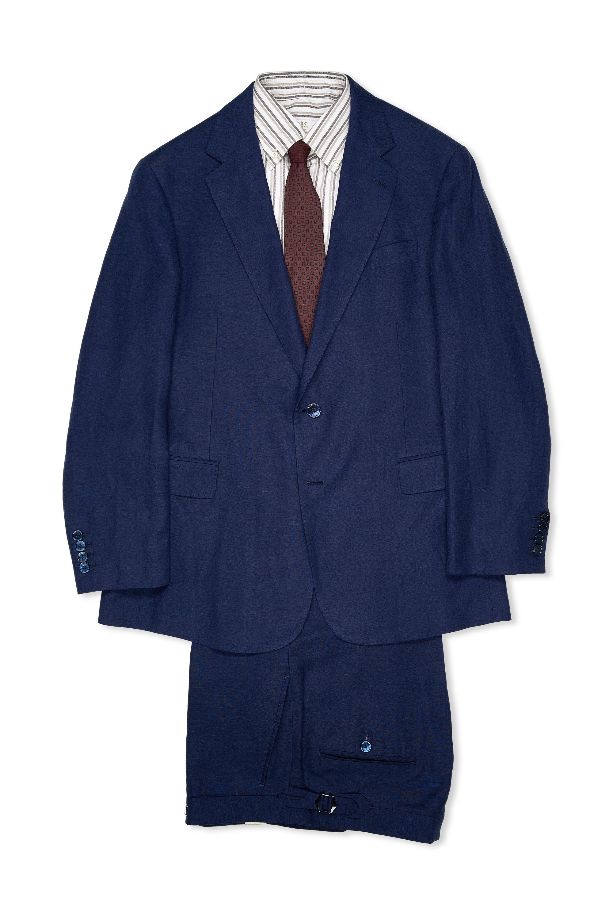 Ralph Lauren Purple Label Blue Silk/Linen Suit