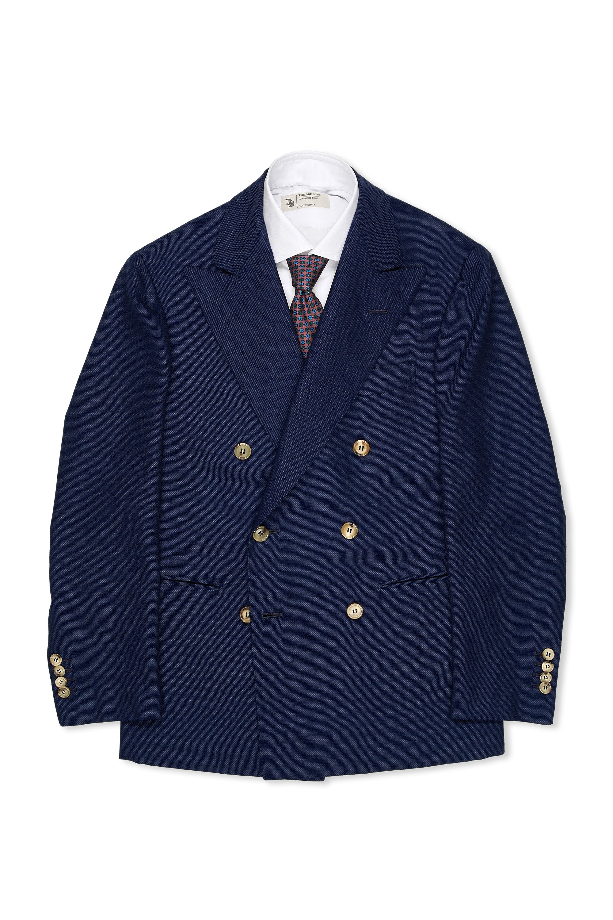 Liverano & Liverano Navy Blue Hopsack Wool DB Sport Coat