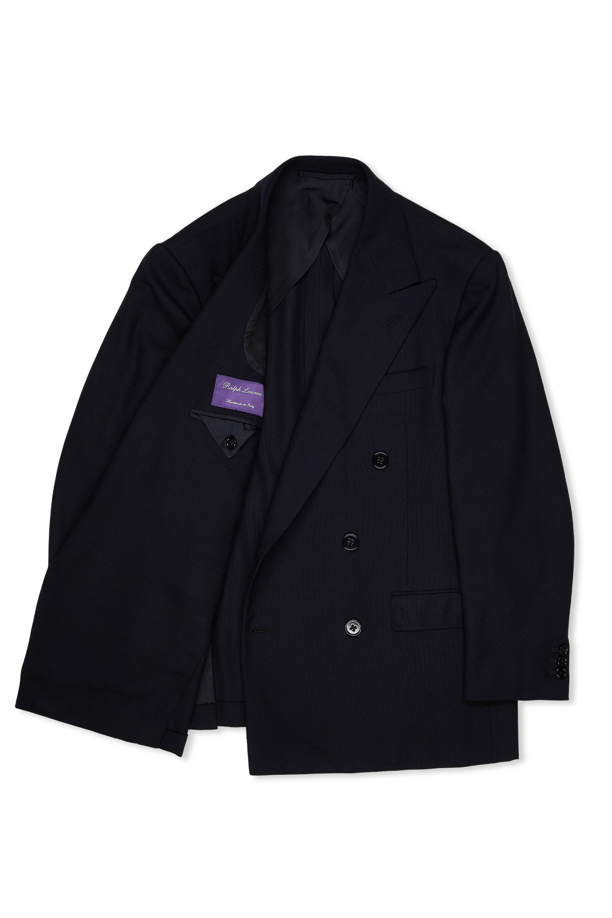 Ralph Lauren Purple Label Dark Navy Wool/Cashmere DB Sport Coat