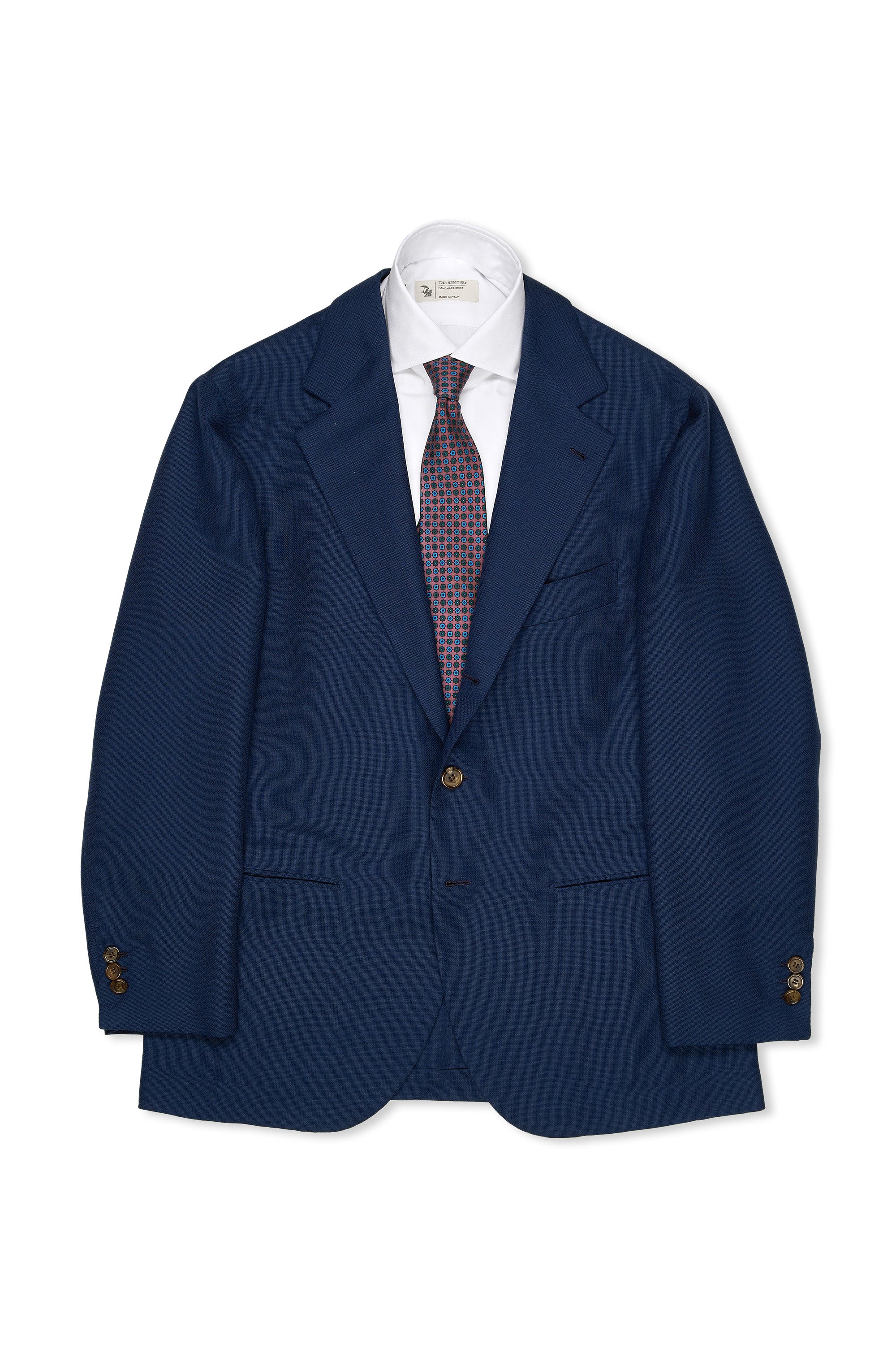 Sartoria Corcos Navy Hopsack Wool Sport Coat Bespoke