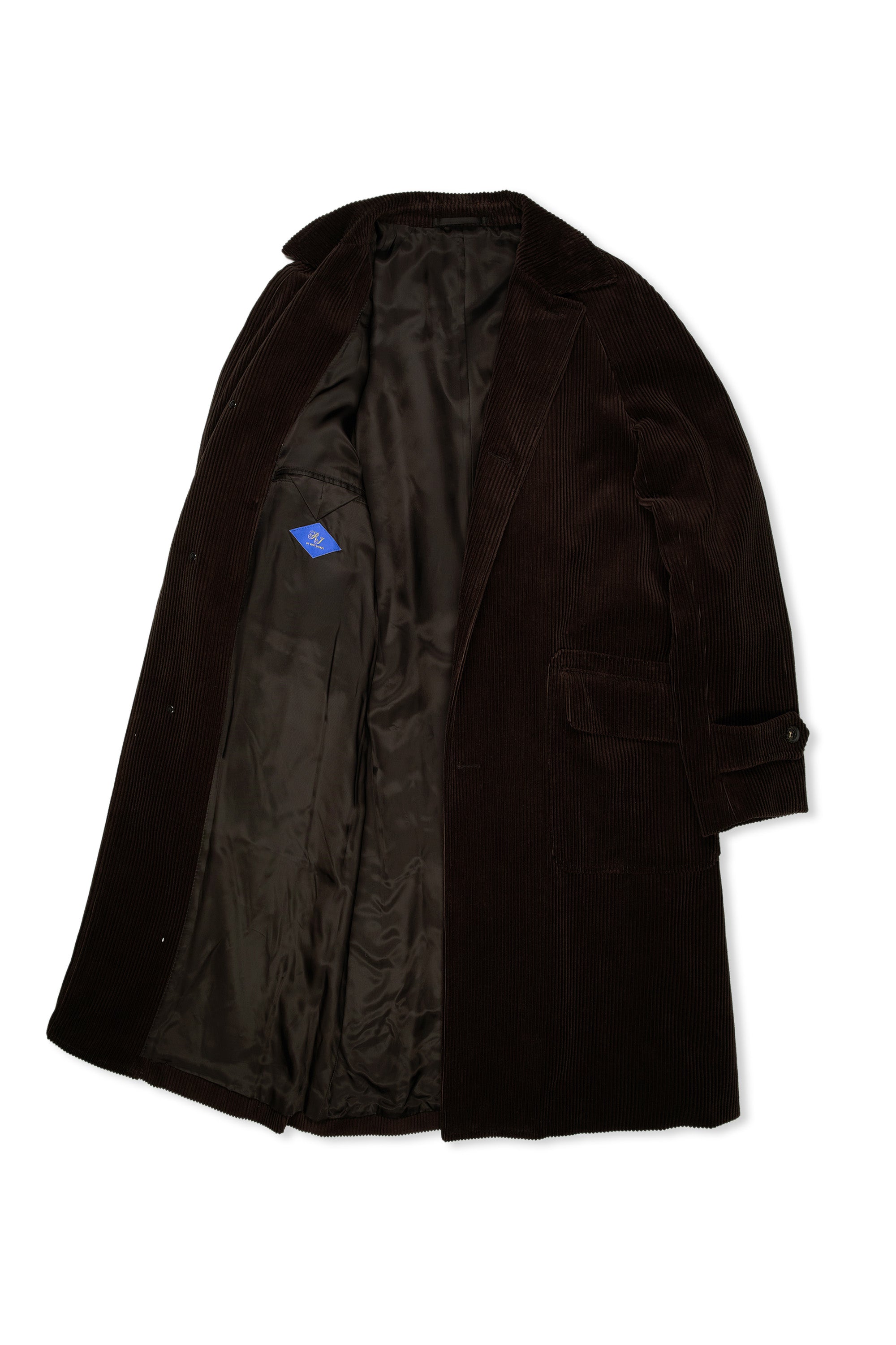 Ring Jacket Brown Corduroy Wool/Cashmere Overcoat