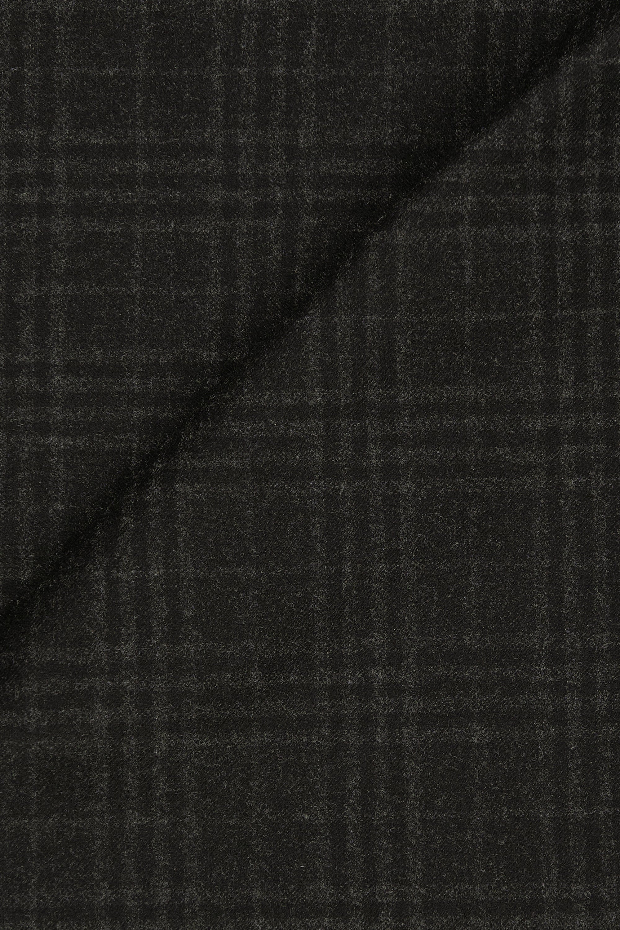 Carlo Barbera Black with Grey Check Super 120's Wool Cloth - 3.5m