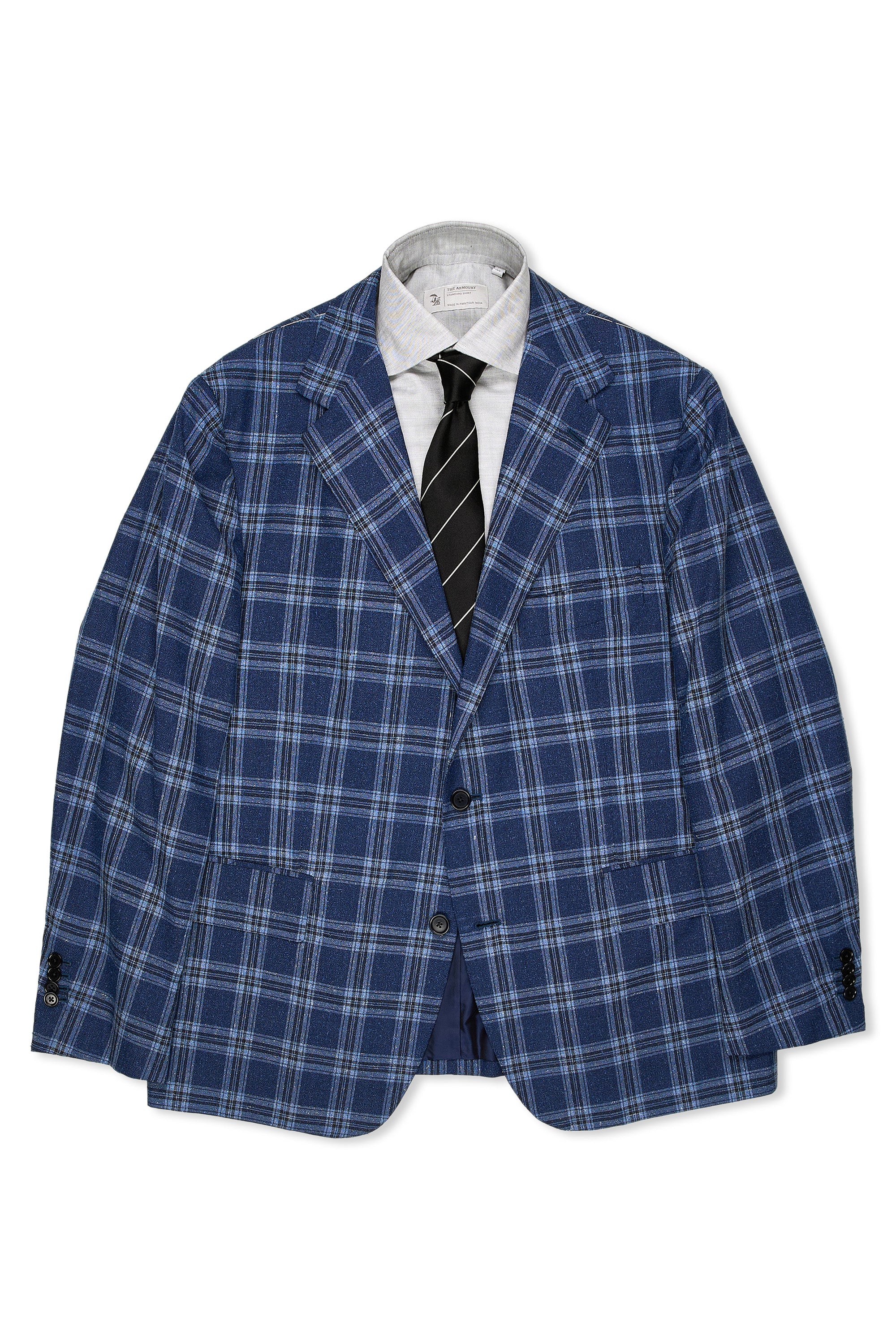 Mauro Blasi Blue Check Wool/Silk Sport Coat