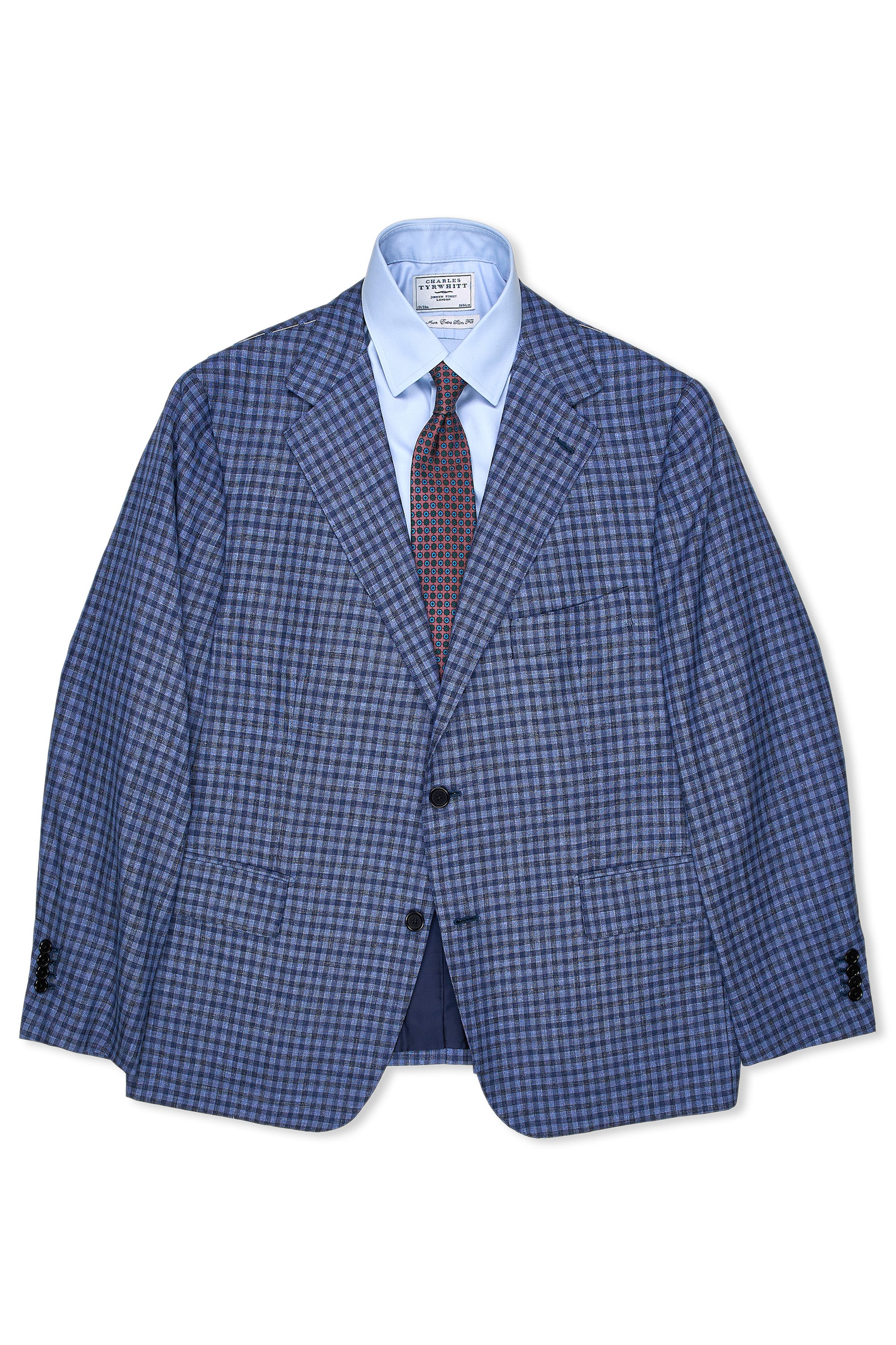 Mauro Blasi Blue Check Wool Sport Coat