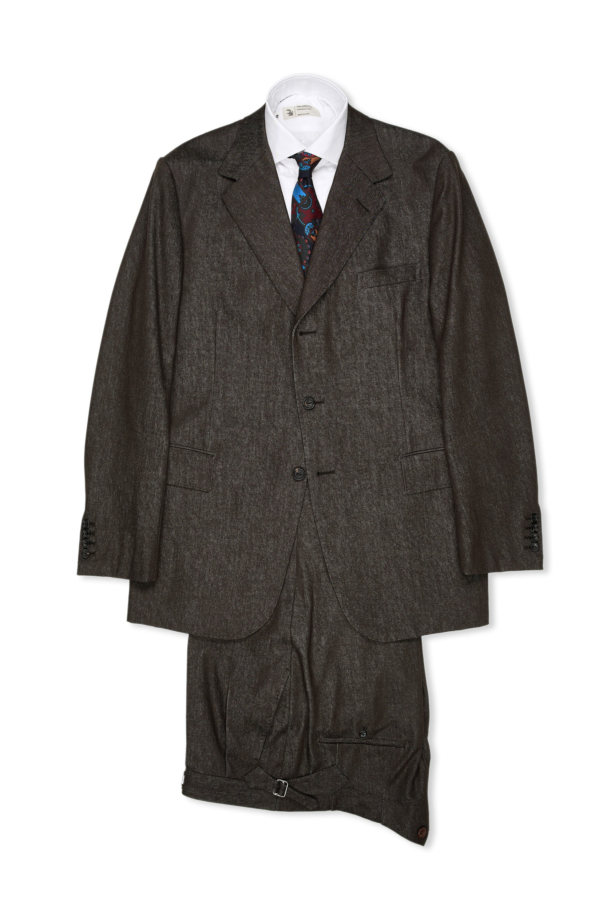 Fumiya Hirano Brown Trofeo Denim Wool Suit Bespoke
