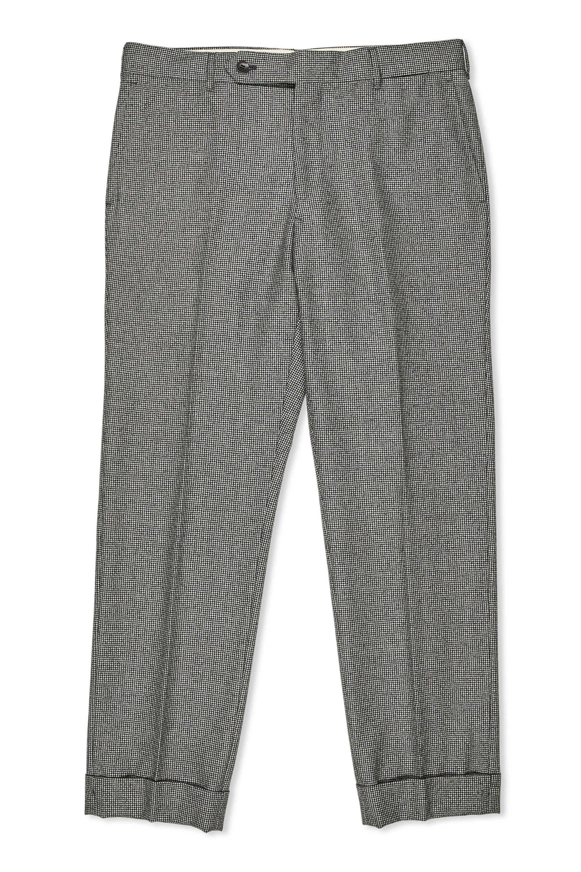 Rota Black/White Wool Mini Houndstooth Trousers