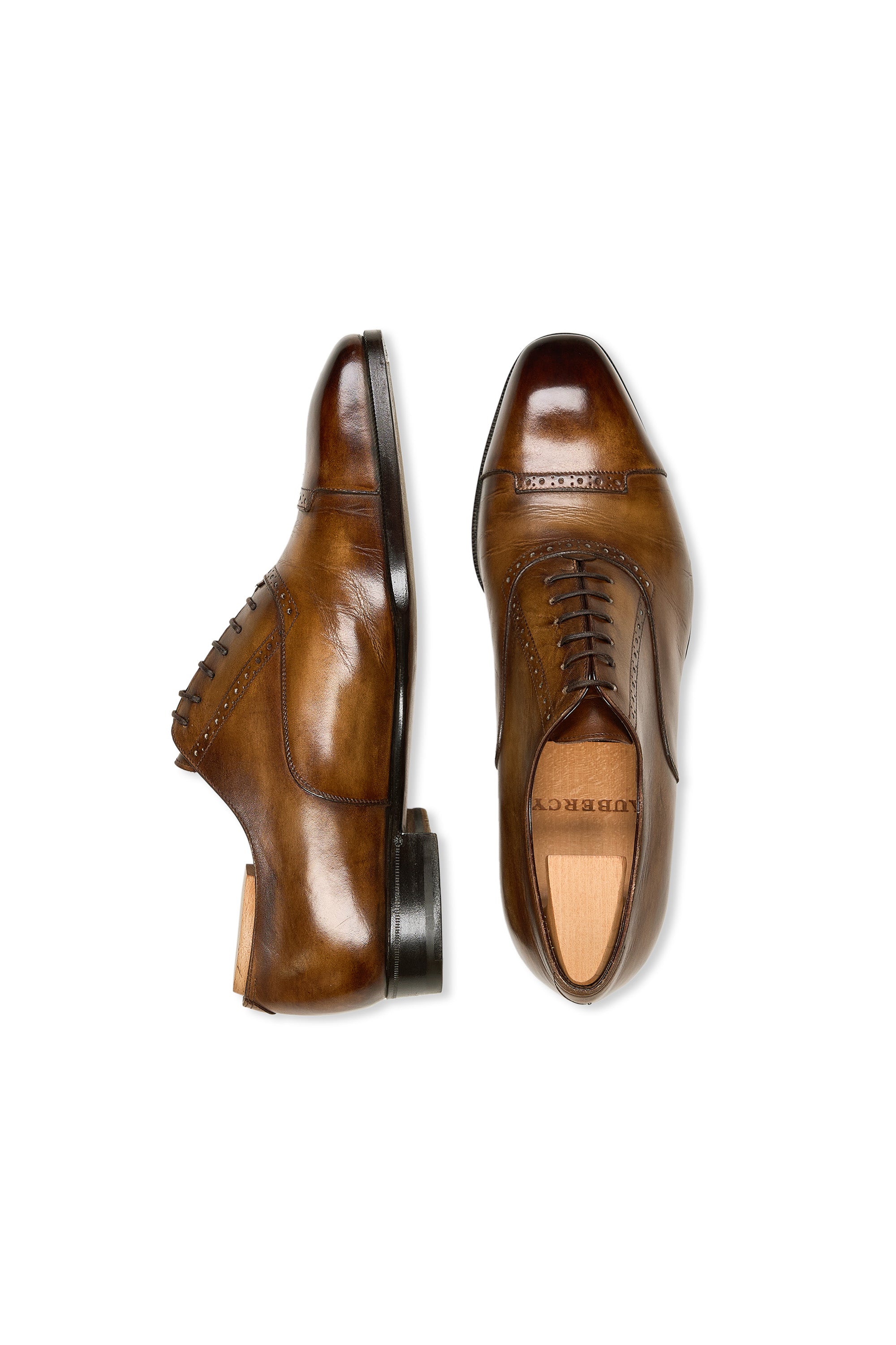 Aubercy Espresso Calf Captoe Oxfords Shoes
