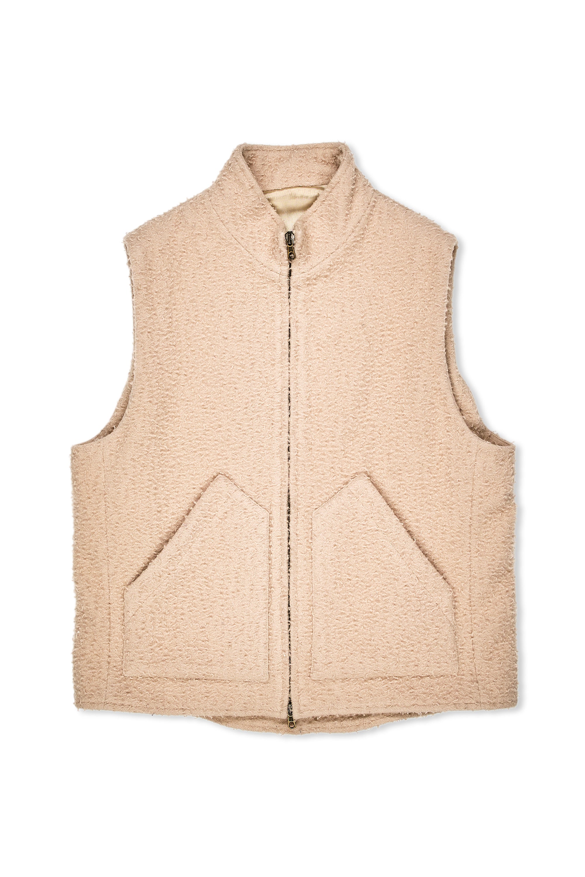 J. Mueser Beige Casentino Wool Vest