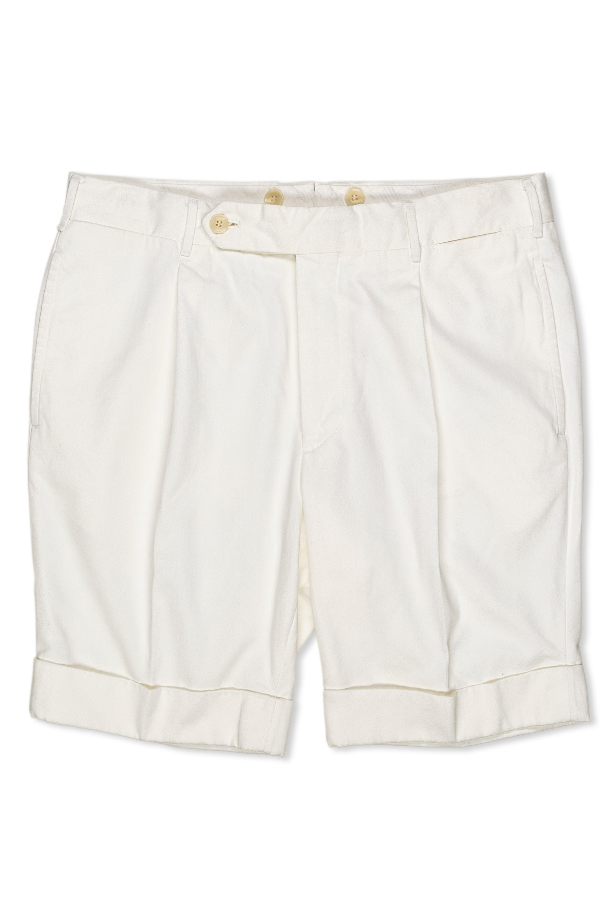 Rota White Cotton Shorts