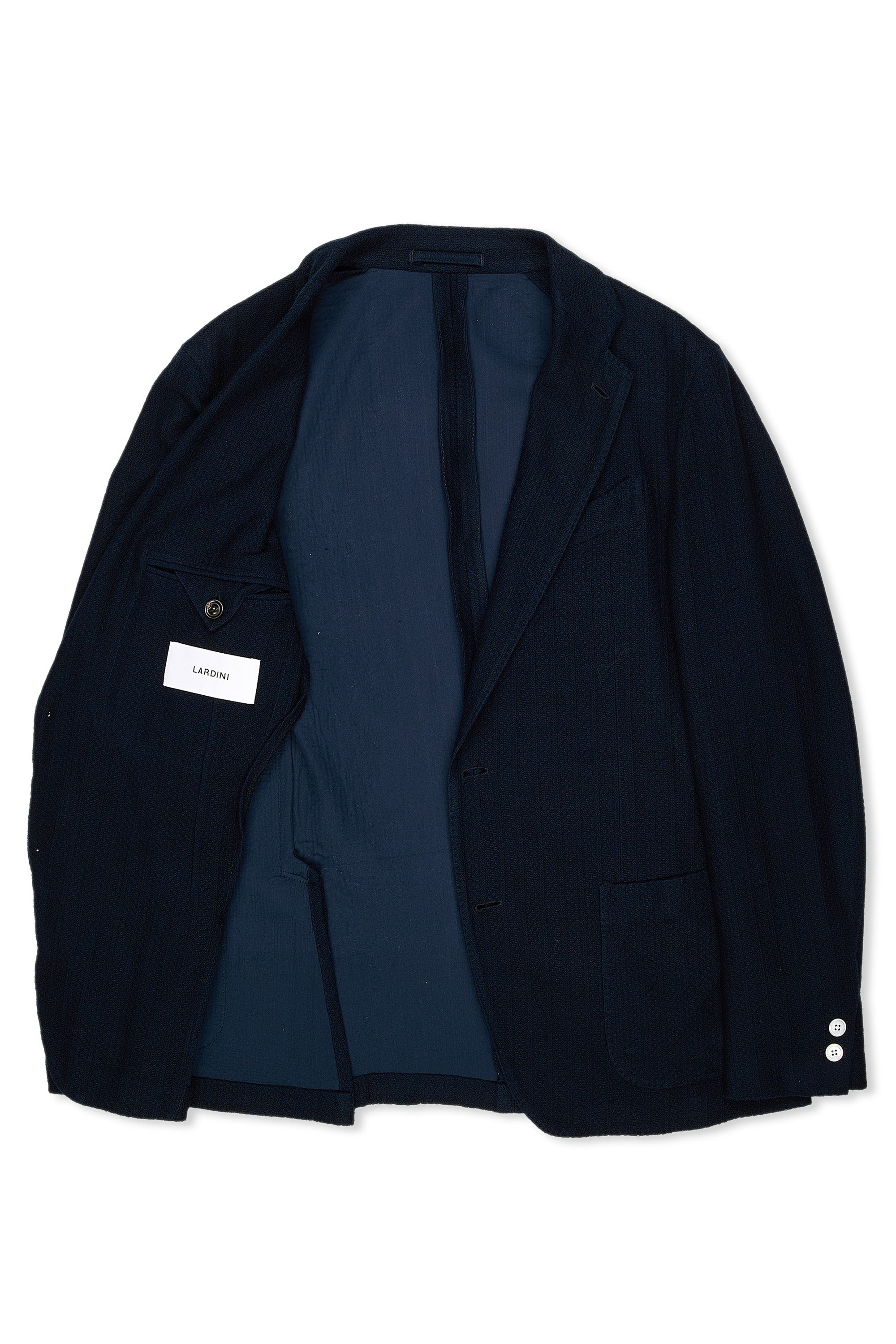 Lardini Blue Cotton Knit Sport Coat
