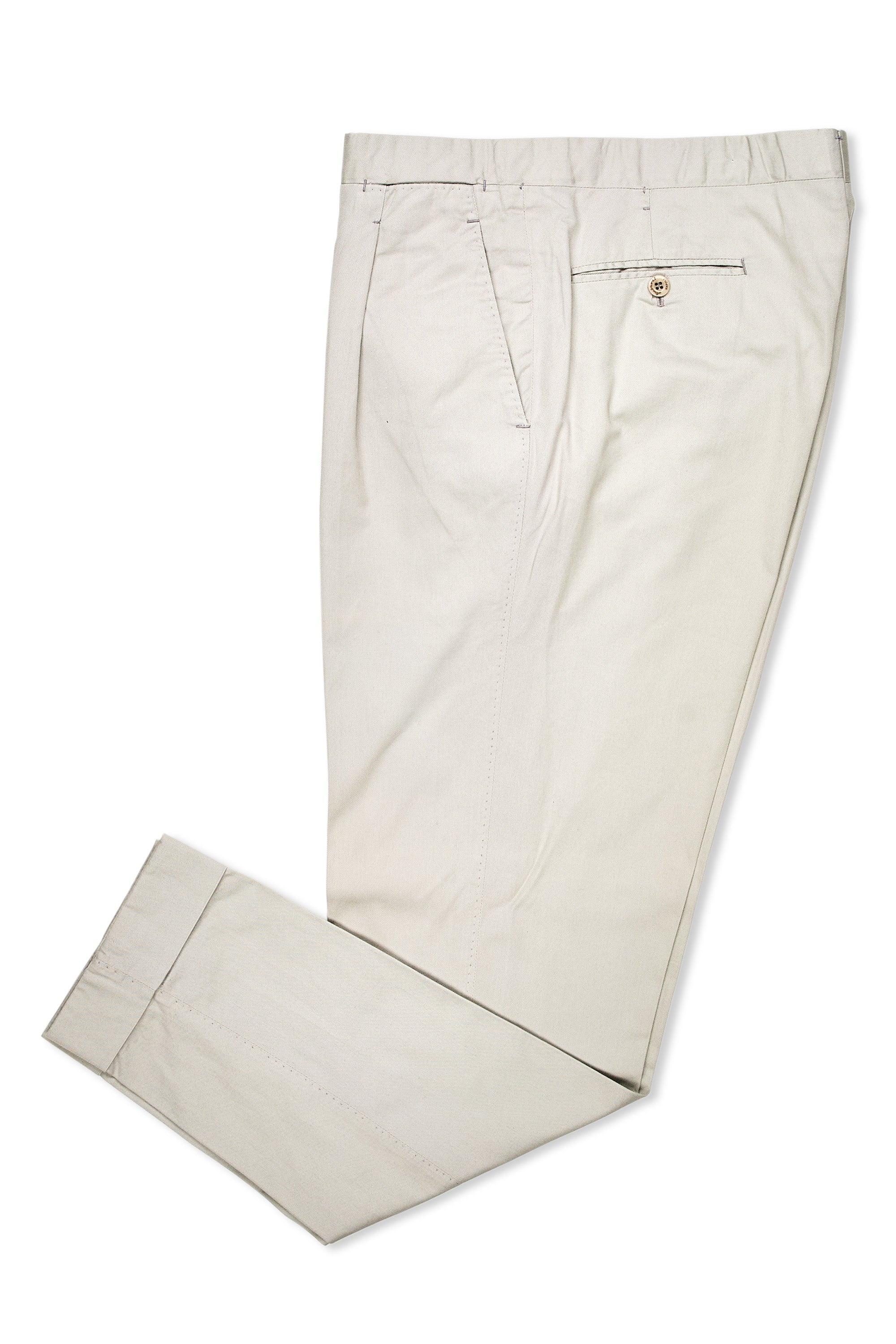 Ambrosi Napoli Grey Cotton Trousers MTM