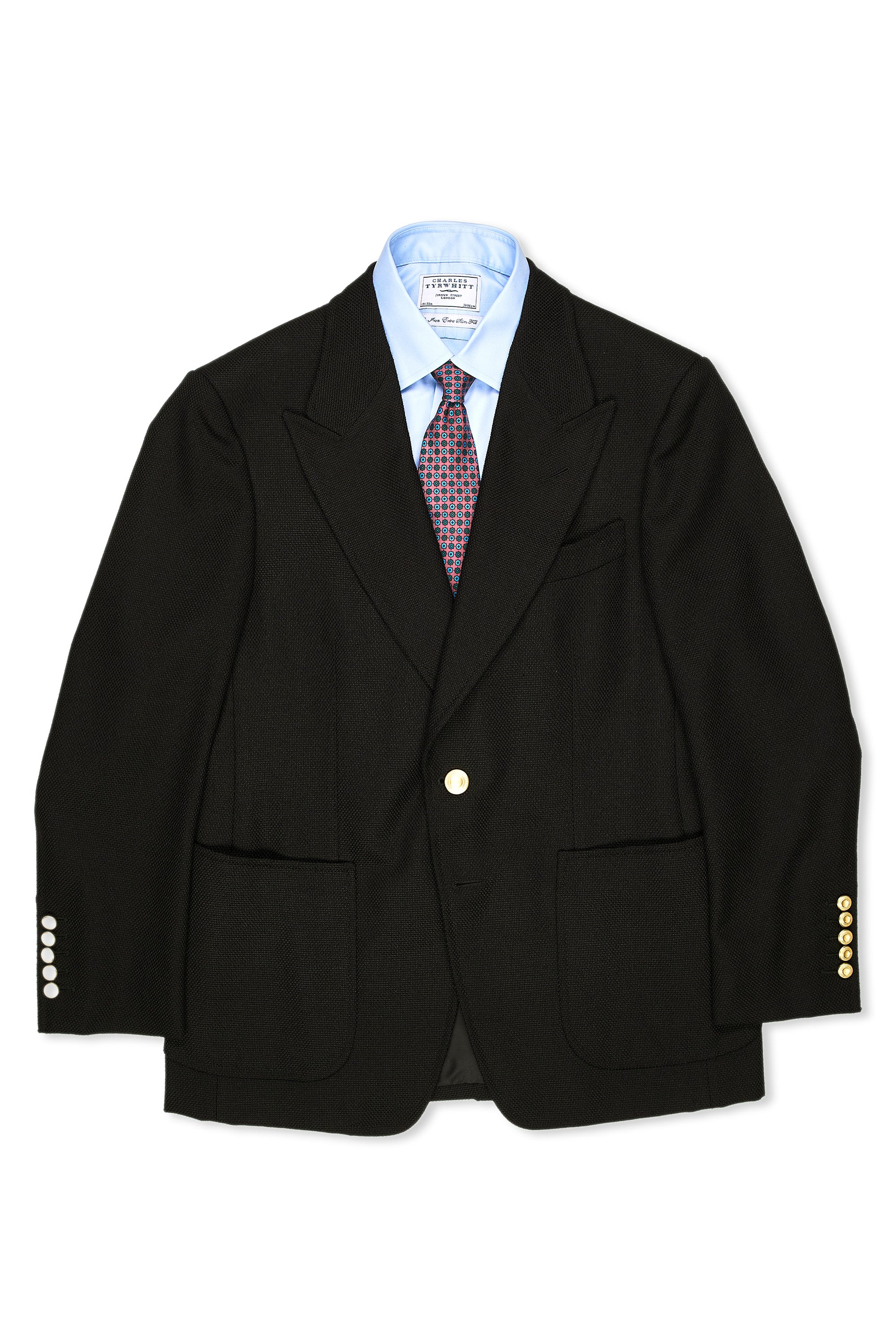 Tom Ford Black Hopsack Wool/Mohair/Silk Sport Coat