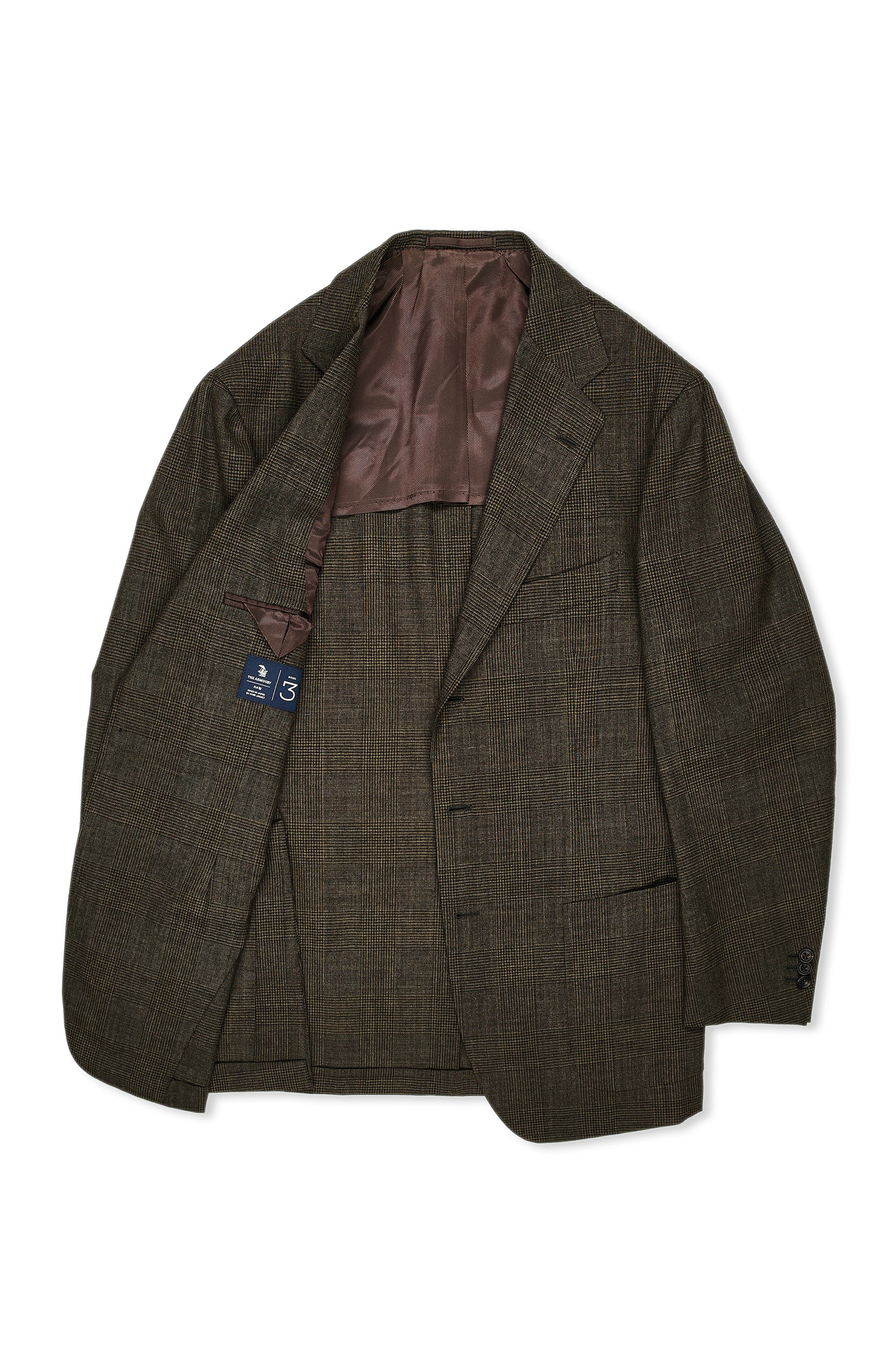 The Armoury by Ring Jacket Model 3 Olive/Black Prince of Wales Check Wool Sport Coat MTO